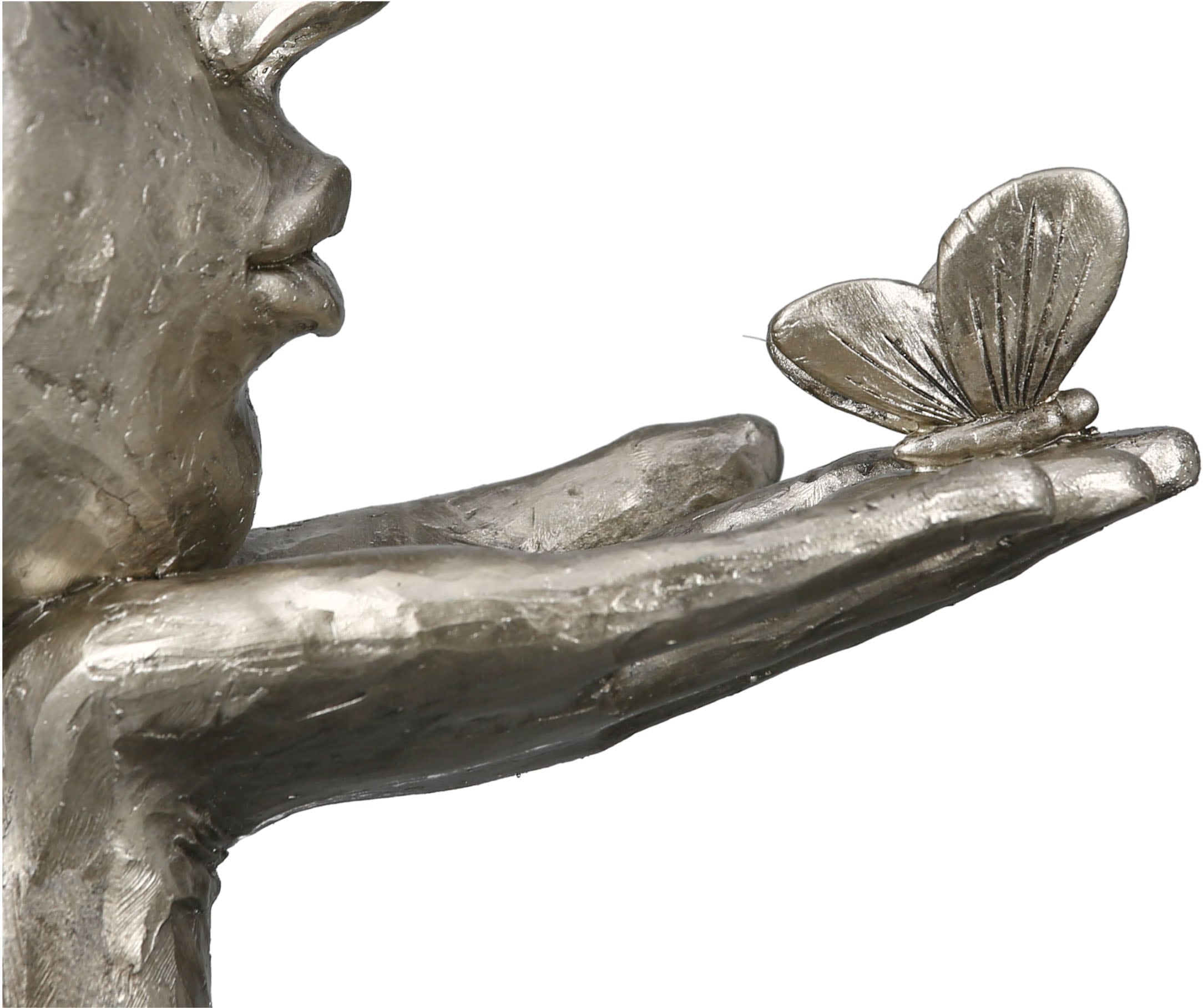 GILDE Dekofigur »Skulptur bestellen silberfarben, auf Rechnung Desire, antikfinish«, Polyresin