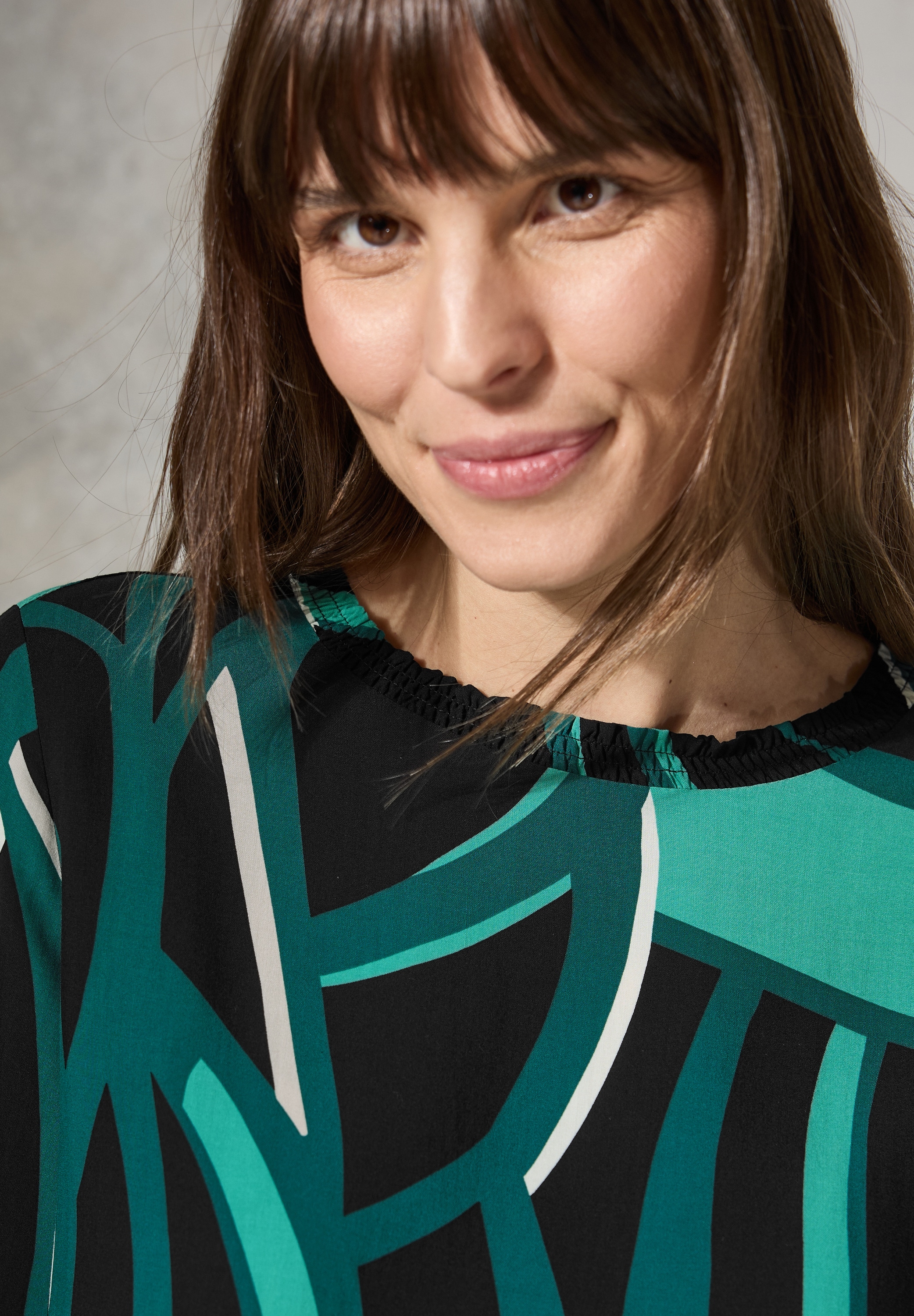 Cecil Langarmbluse, mit All-Over Print