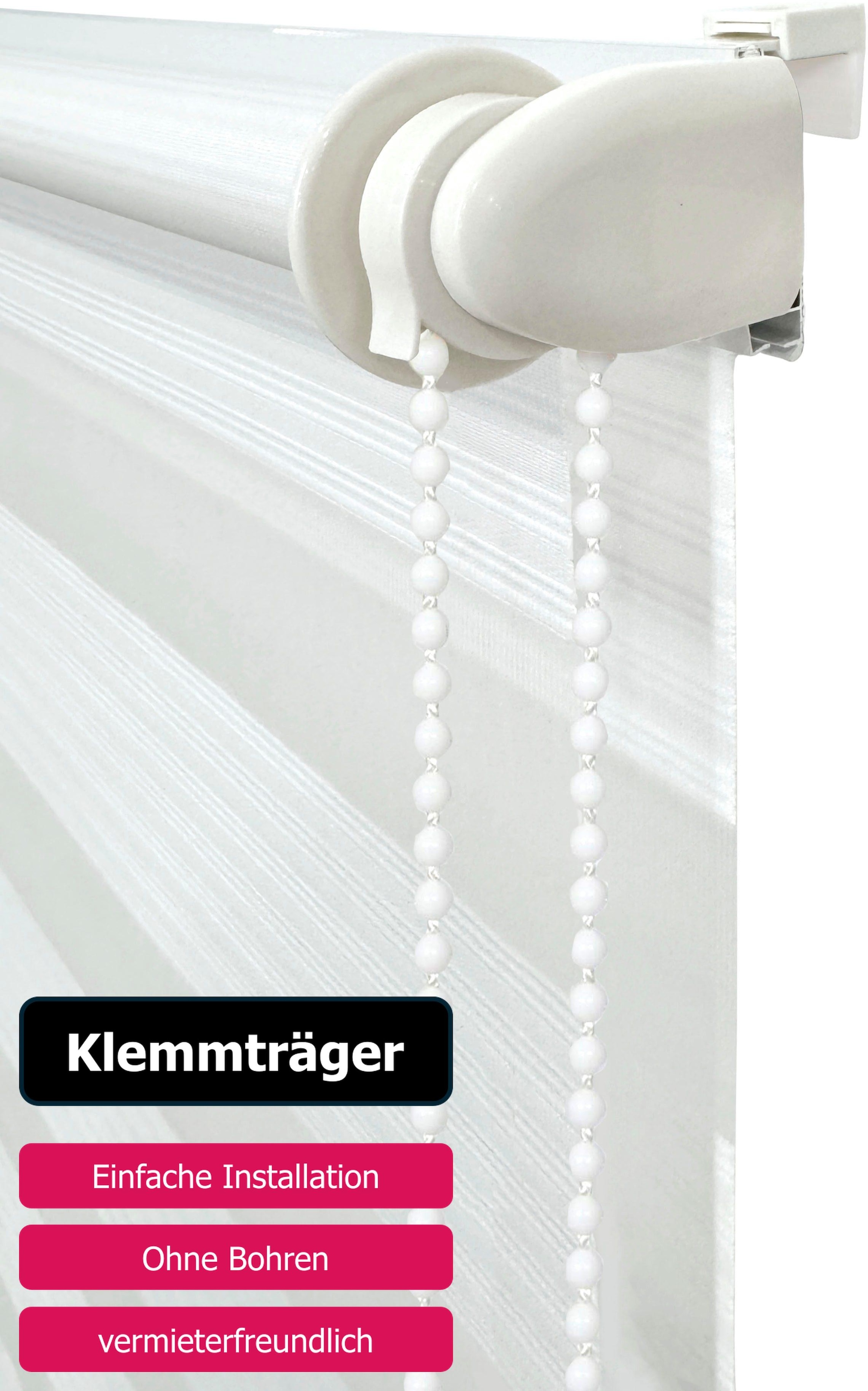 my home Doppelrollo »MILO«, Lichtschutz, Sichtschutz, ohne Bohren, freihängend, in moderner Streifenoptik NEUHEIT!