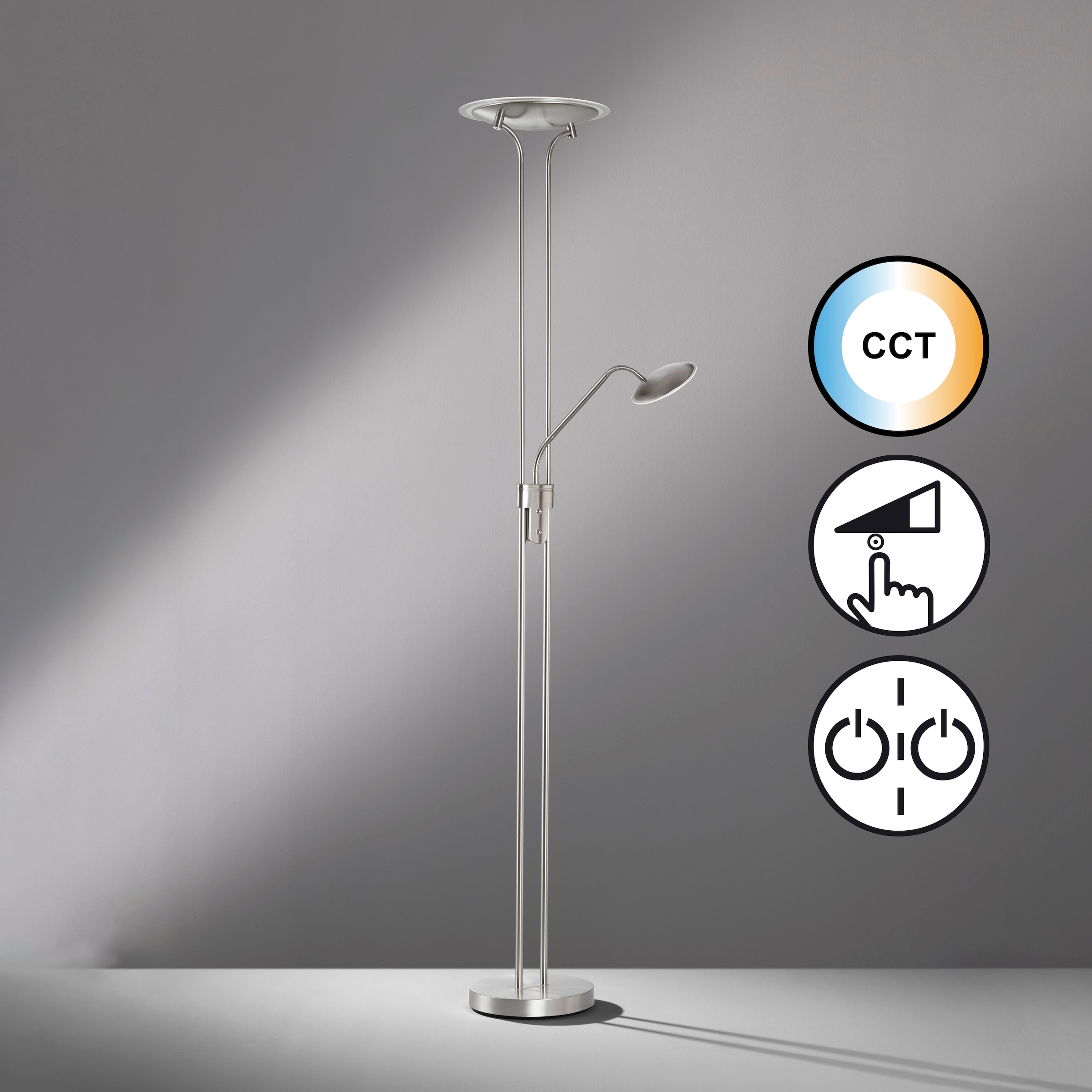 FISCHER & HONSEL Stehlampe »Tallri«, 1 flammig, Leuchtmittel LED-Modul | LED fest integriert, langlebige LED, dimmbar