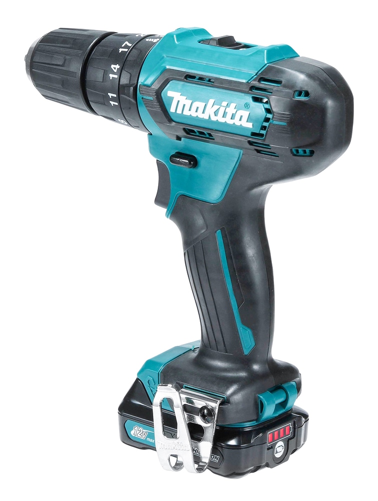 Makita Akku-Schlagbohrschrauber »HP333DSAW«, Sonderfarbe weiß, inkl. Akku 12V/2Ah, Ladegerät und Koffer