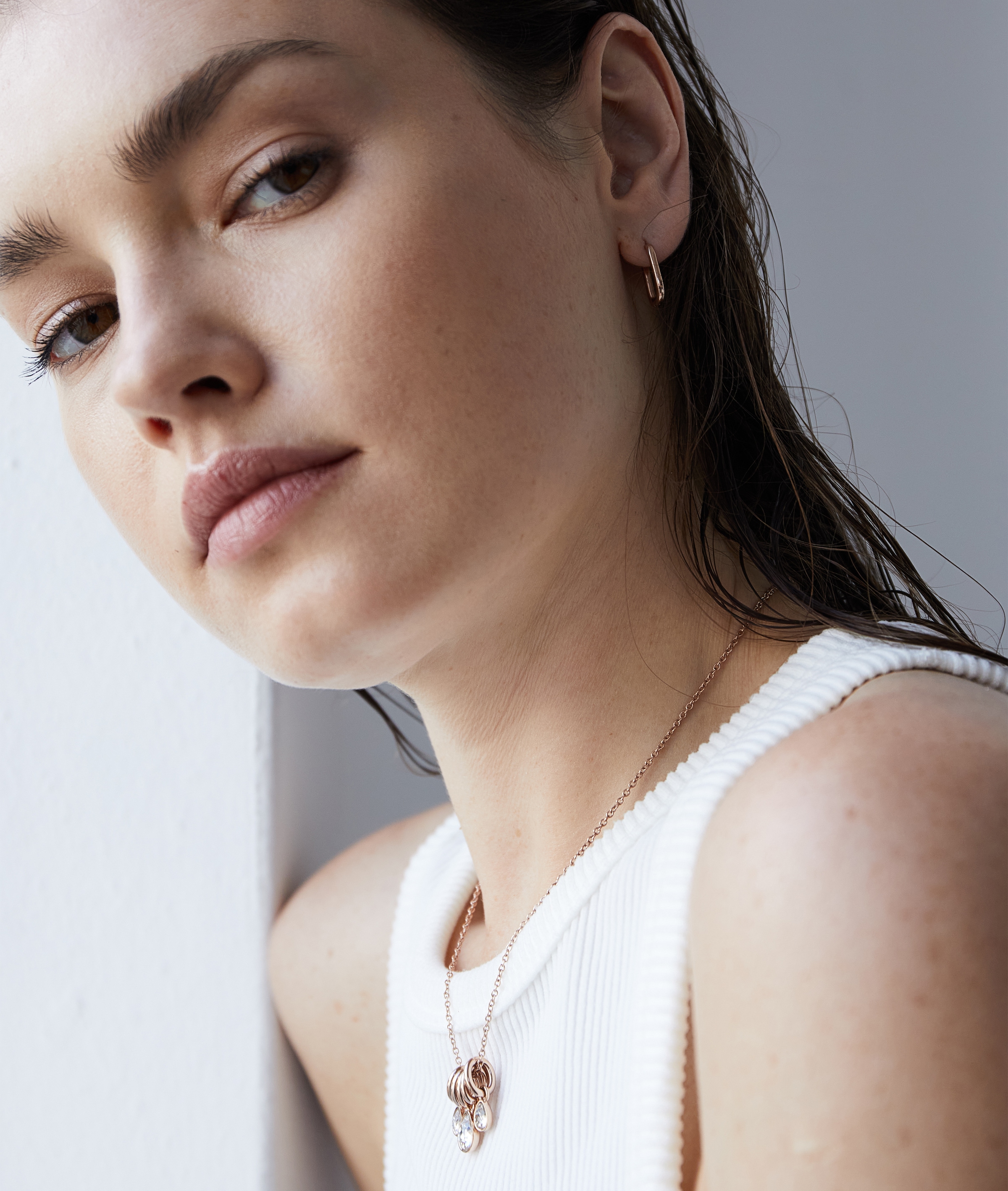Echtzeit Kette mit Anhänger »Schmuck Geschenk Edelstahl Halskette Like Diamonds Tropfen« mit Glasstein
