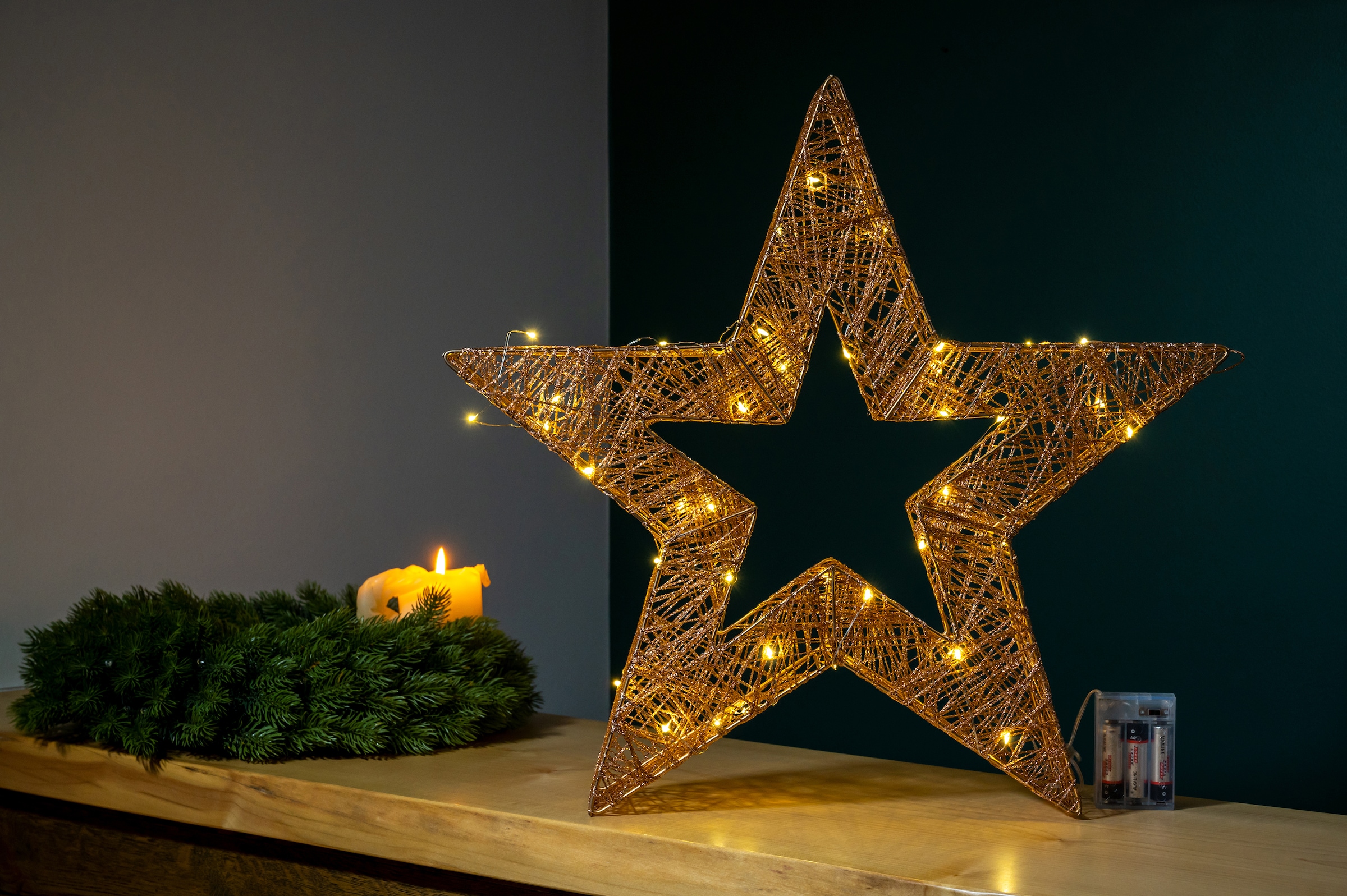 Star-Max LED | 3 mit flammig-flammig, »Weihnachtsstern, online nur den Garantie Weihnachtsdeko«, Innenbereich XXL kaufen für Jahren Stern 40