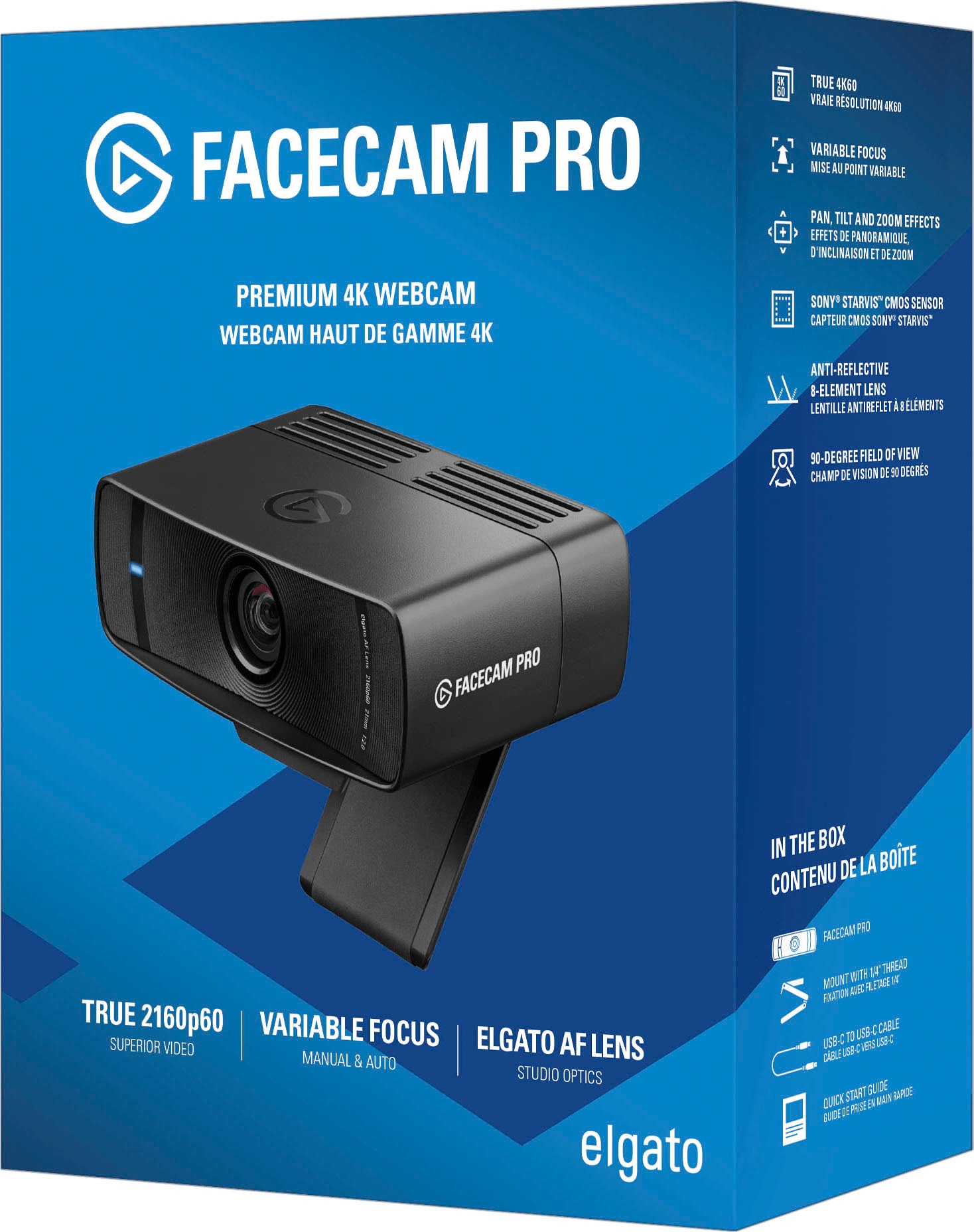 Elgato Webcam »Facecam Pro 4k streaming camera«, 4K Ultra HD, Brennweite: 21 mm