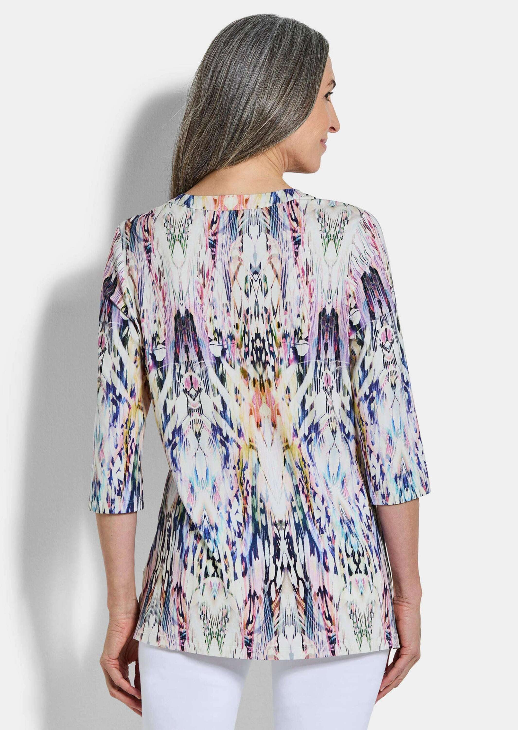 GOLDNER Tunika »Kurzgröße Sommertunika mit Biesen« stretchbequemer Viskosejersey