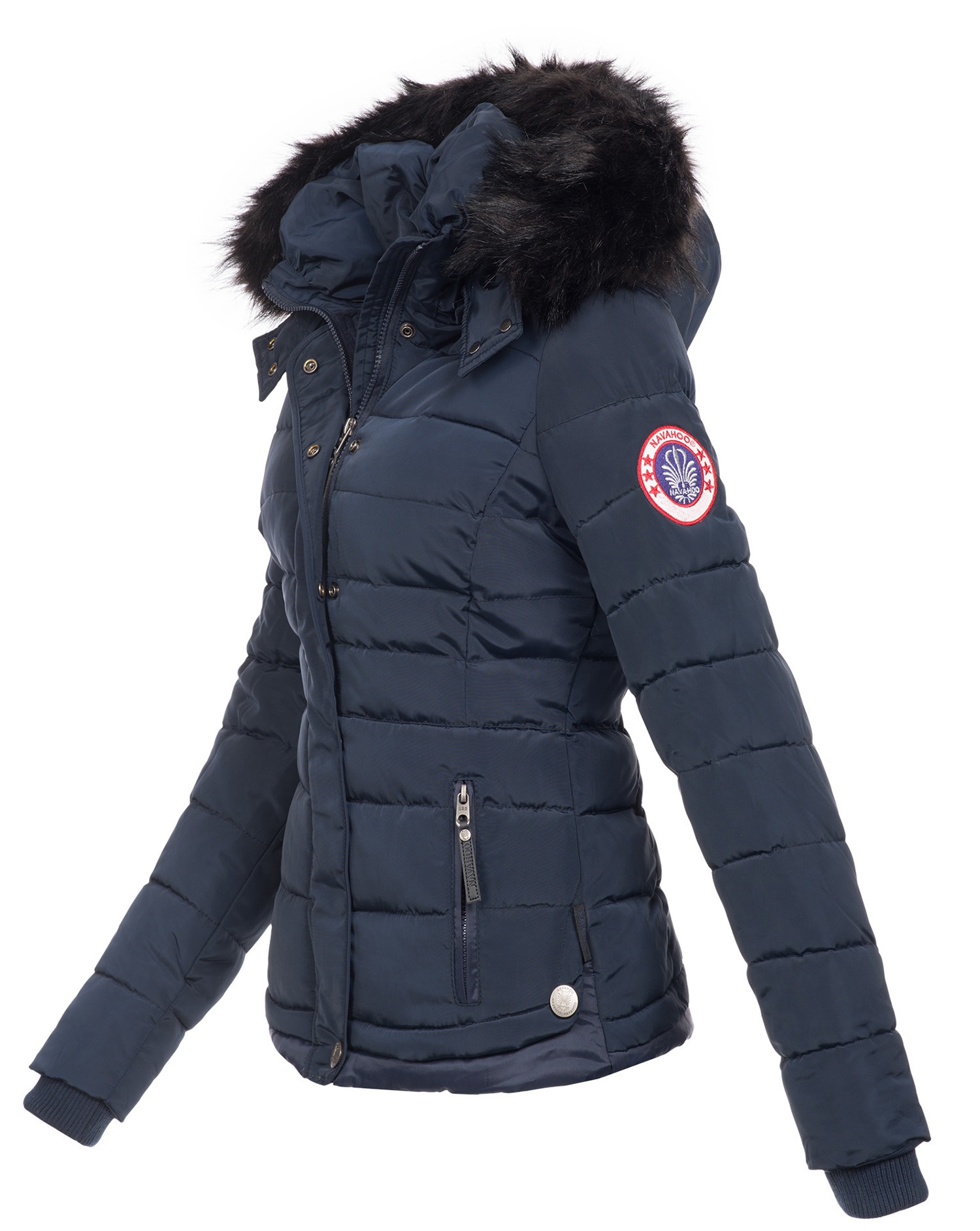 Navahoo Steppjacke »Navahoo Chloe warme Damen Winter Jacke Parka Mantel Stepp Kurzjacke gefüttert NEU B301«