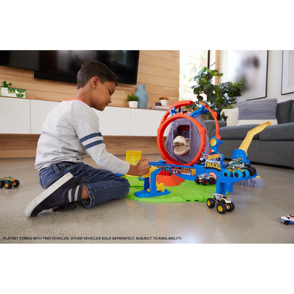 Hot Wheels Autorennbahn »Monster Trucks Vulkan Arena Spielset«