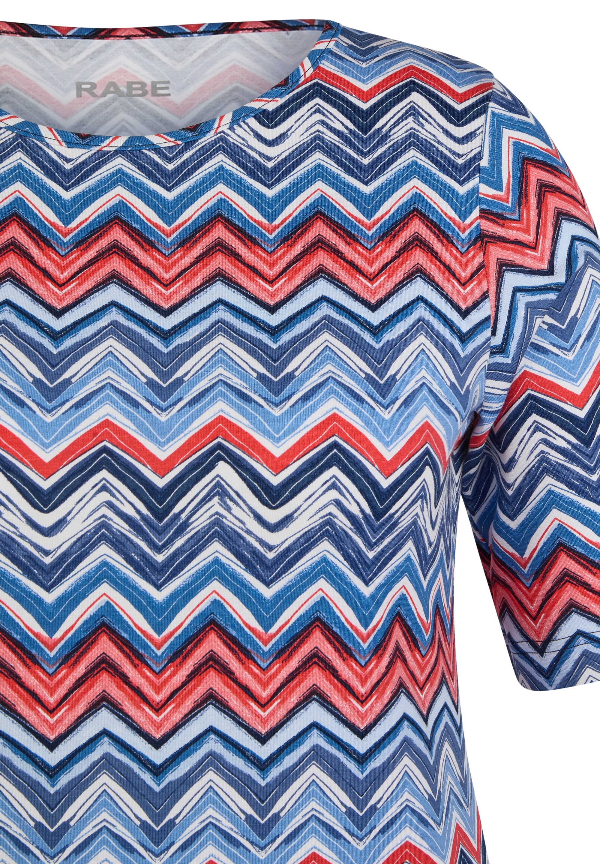 Rabe Rundhalsshirt, mit grafischem Muster