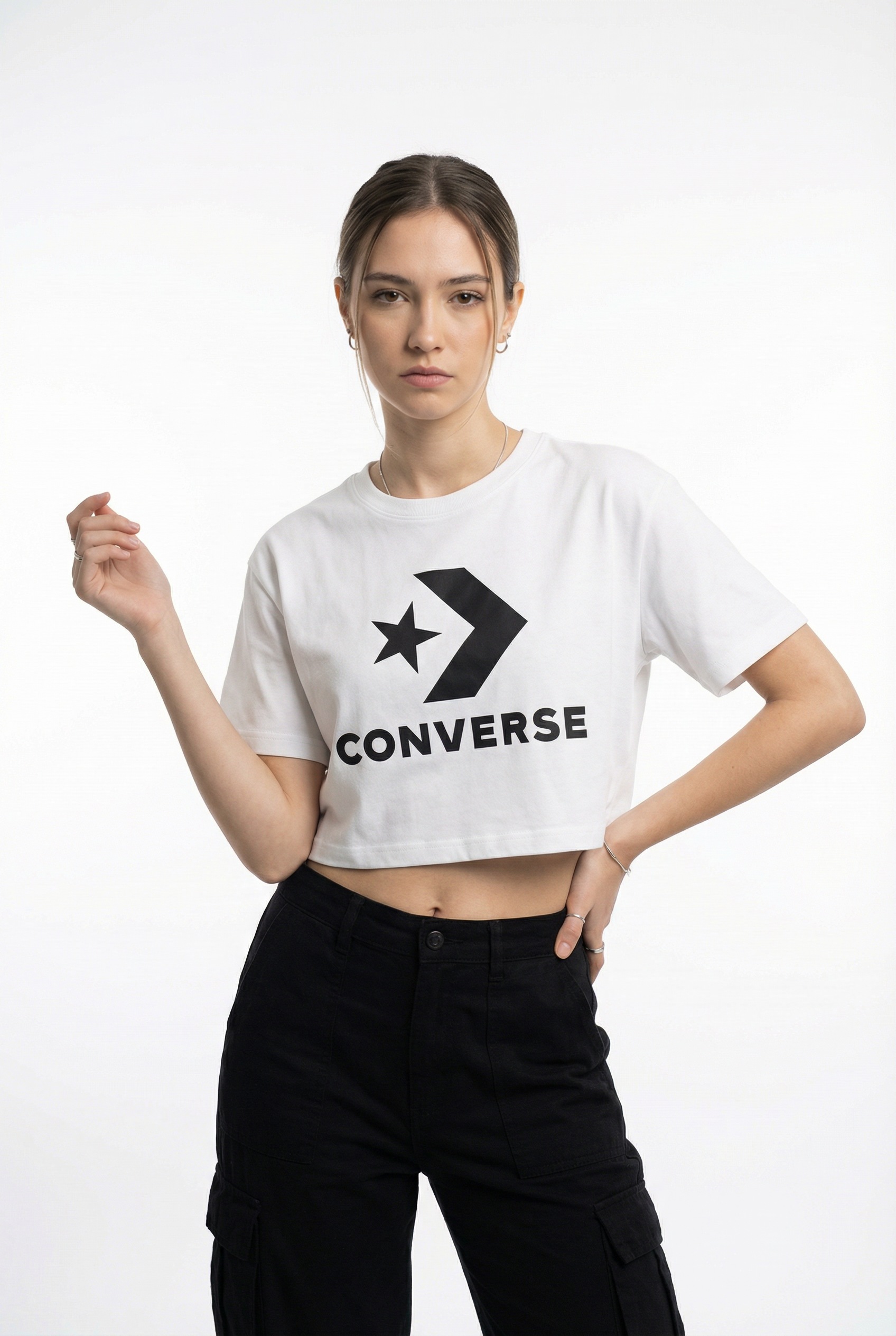 Converse T-Shirt »STAR CHEVRON SPORTY TEE« Kurzarm, aus Baumwolle