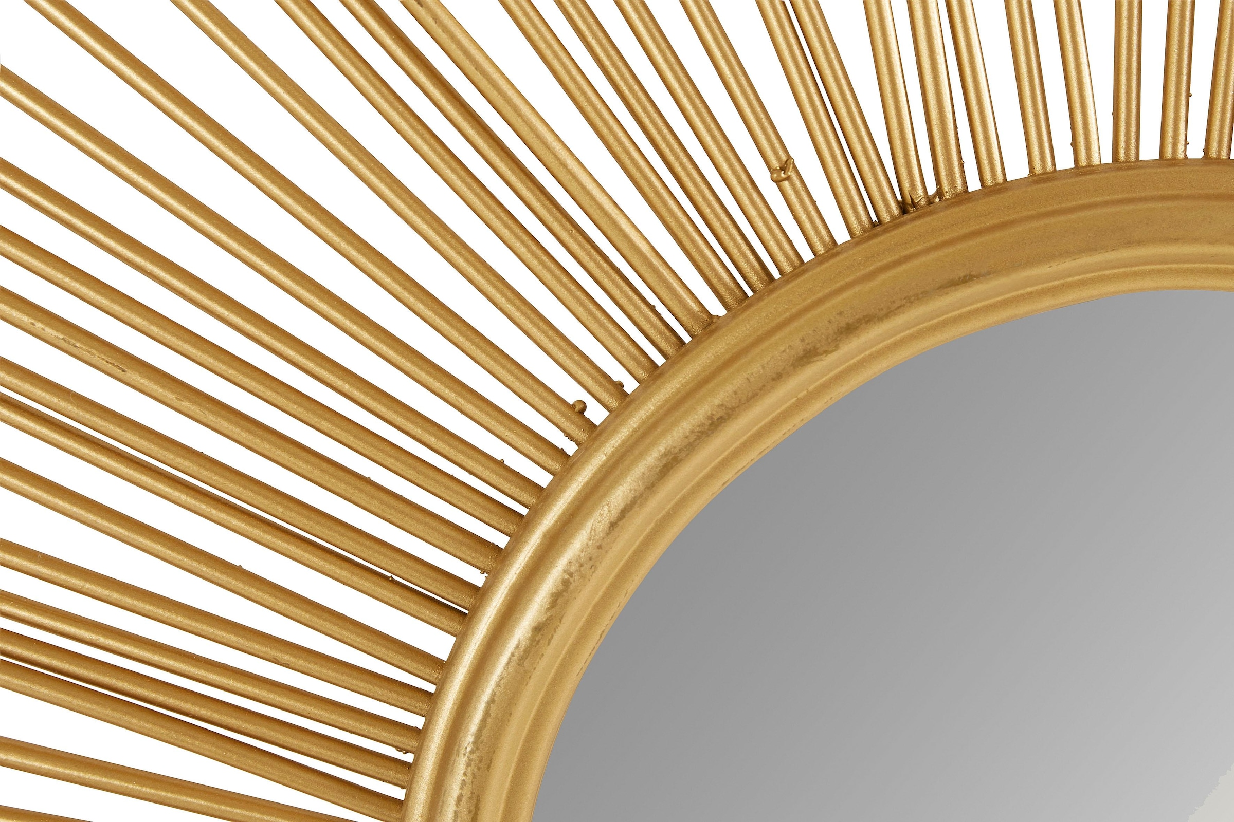 Leonique Dekospiegel »Sonne, gold«, Wandspiegel, Wanddeko, rund, Ø 104 cm,  aus Metall, glamourös online kaufen | mit 3 Jahren XXL Garantie