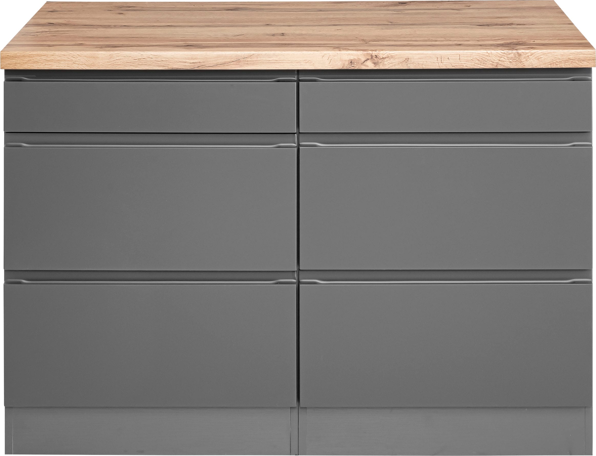 KOCHSTATION Unterschrank »KS-Bruneck« >>Bruneck<< 120 cm breit, für viel Stauraum, hochwertige MDF-Fronten