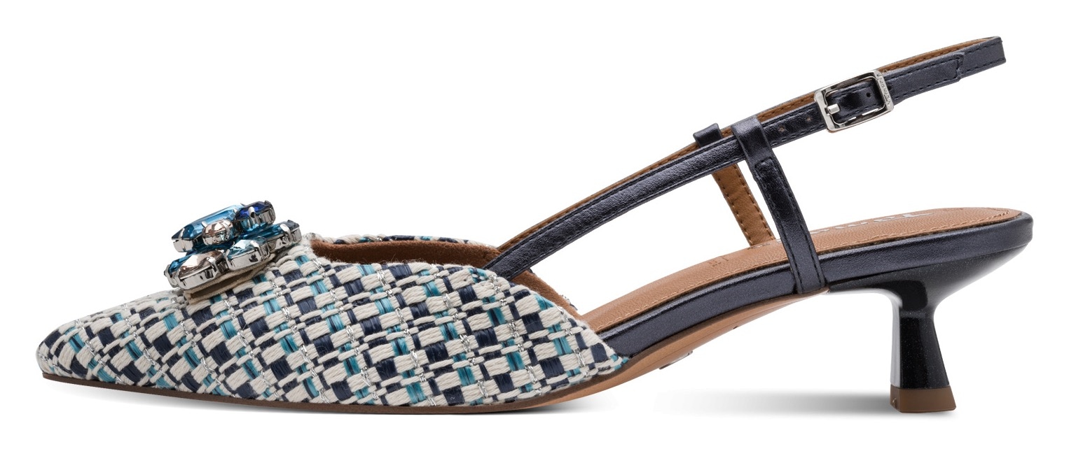 Tamaris Slingpumps  , Trichterabsatz, Businesschuh, Festtagsschuh, glänzende Schmucksteine