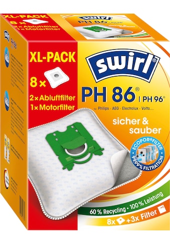 Staubsaugerbeutel »Swirl® PH 86/96 EcoPor® XL Vorteilspack«, (Packung, 11 St.)