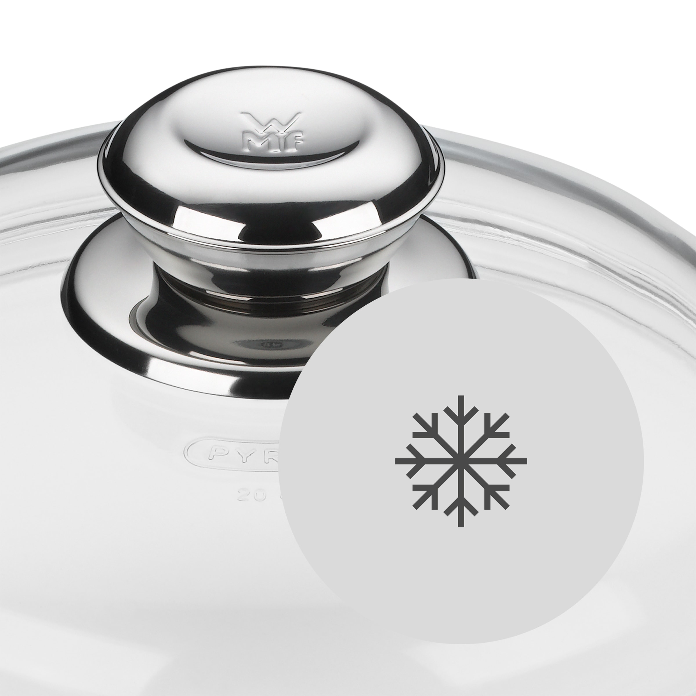 WMF Deckel passend für 28 cm Pfannen, Borosilikatglas, robust, stoßsicher