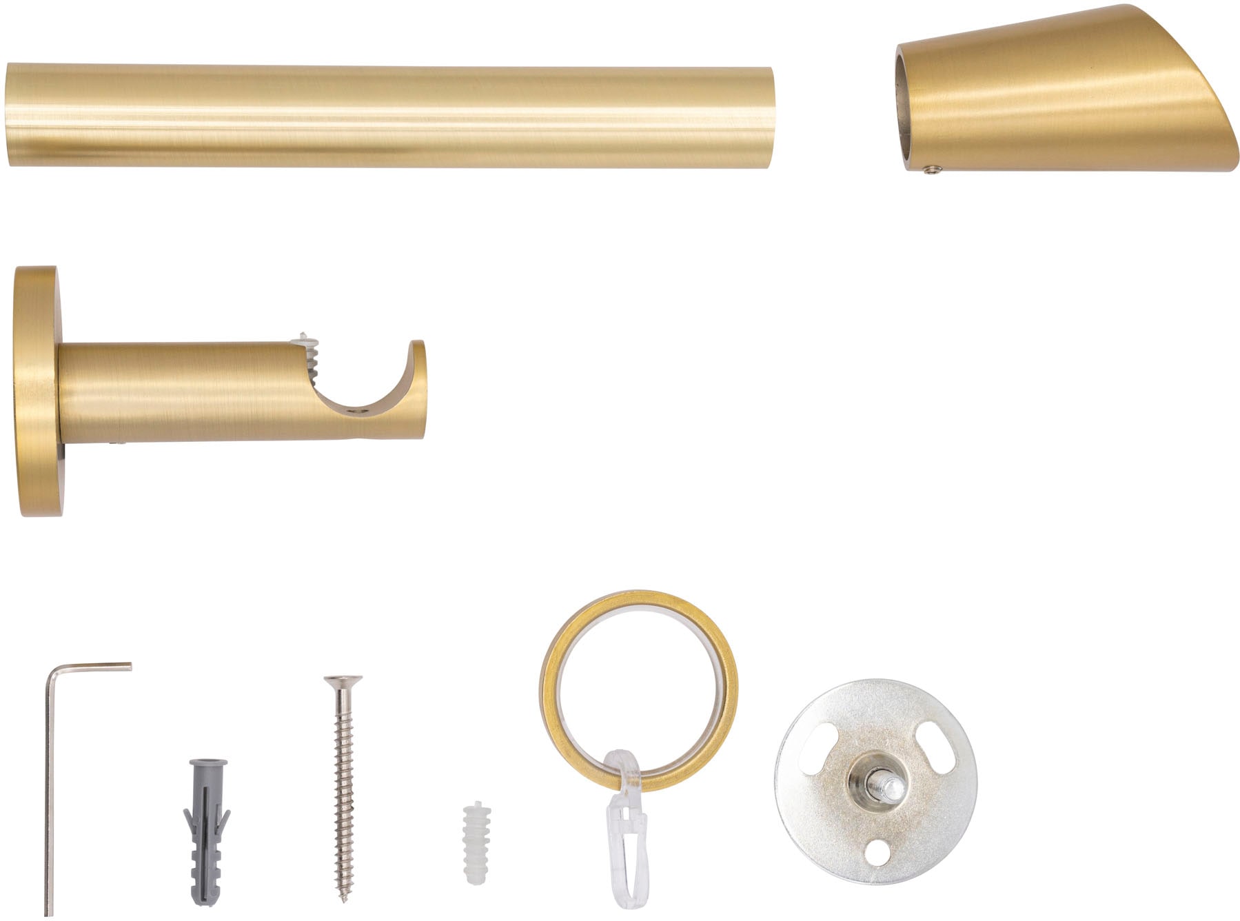 mydeco Gardinenstange »20mm Rag Wandträger 6,5 cm« 1 läufig-läufig Fixmaß