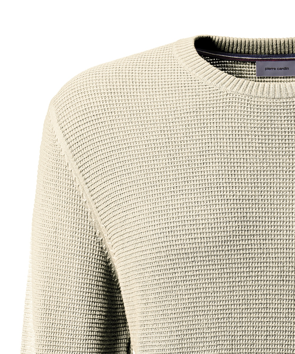 Pierre Cardin Rundhalspullover mit Struktur