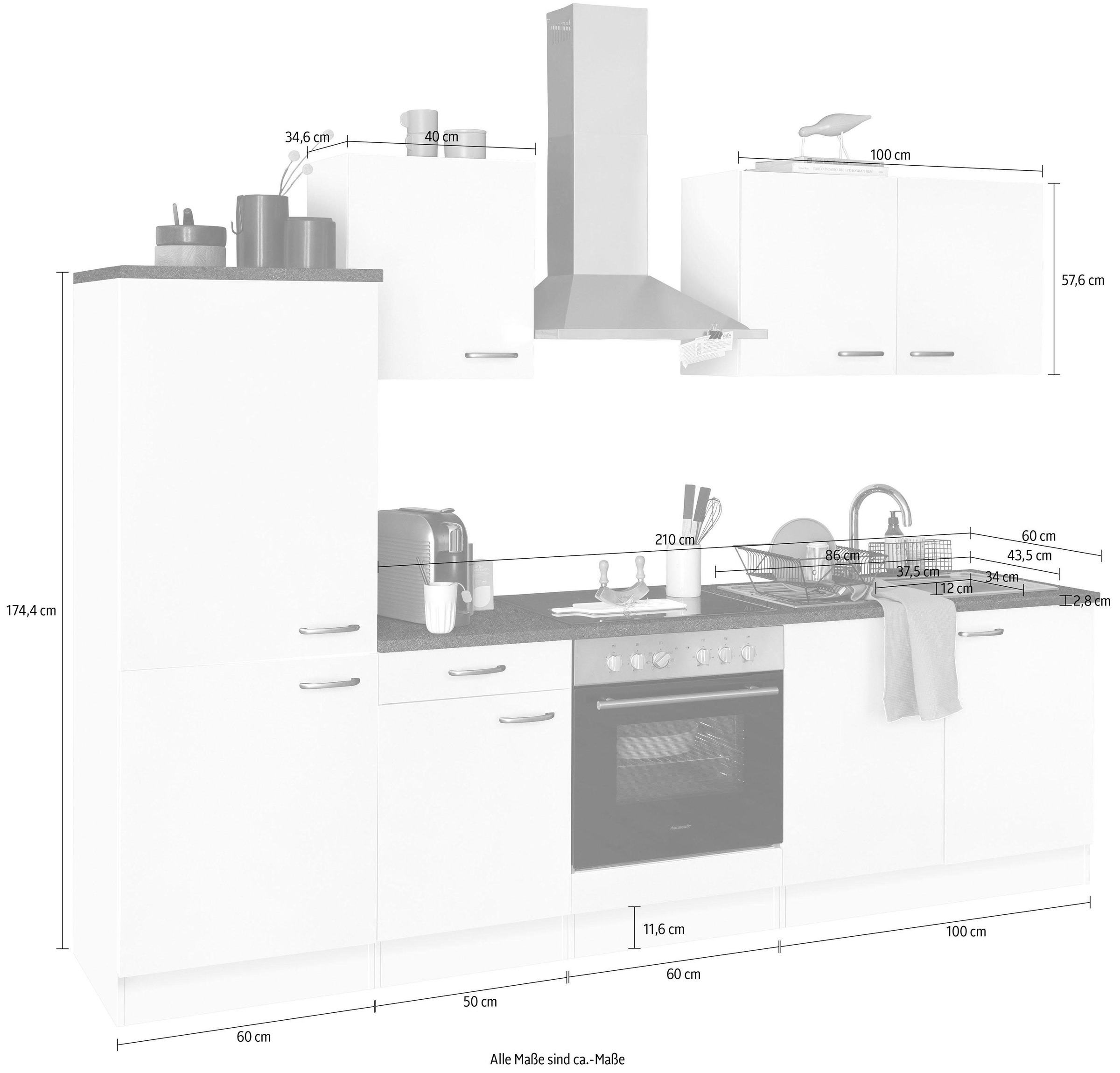 OPTIFIT Küchenzeile »Parare« ohne E-Geräte, Breite 270 cm