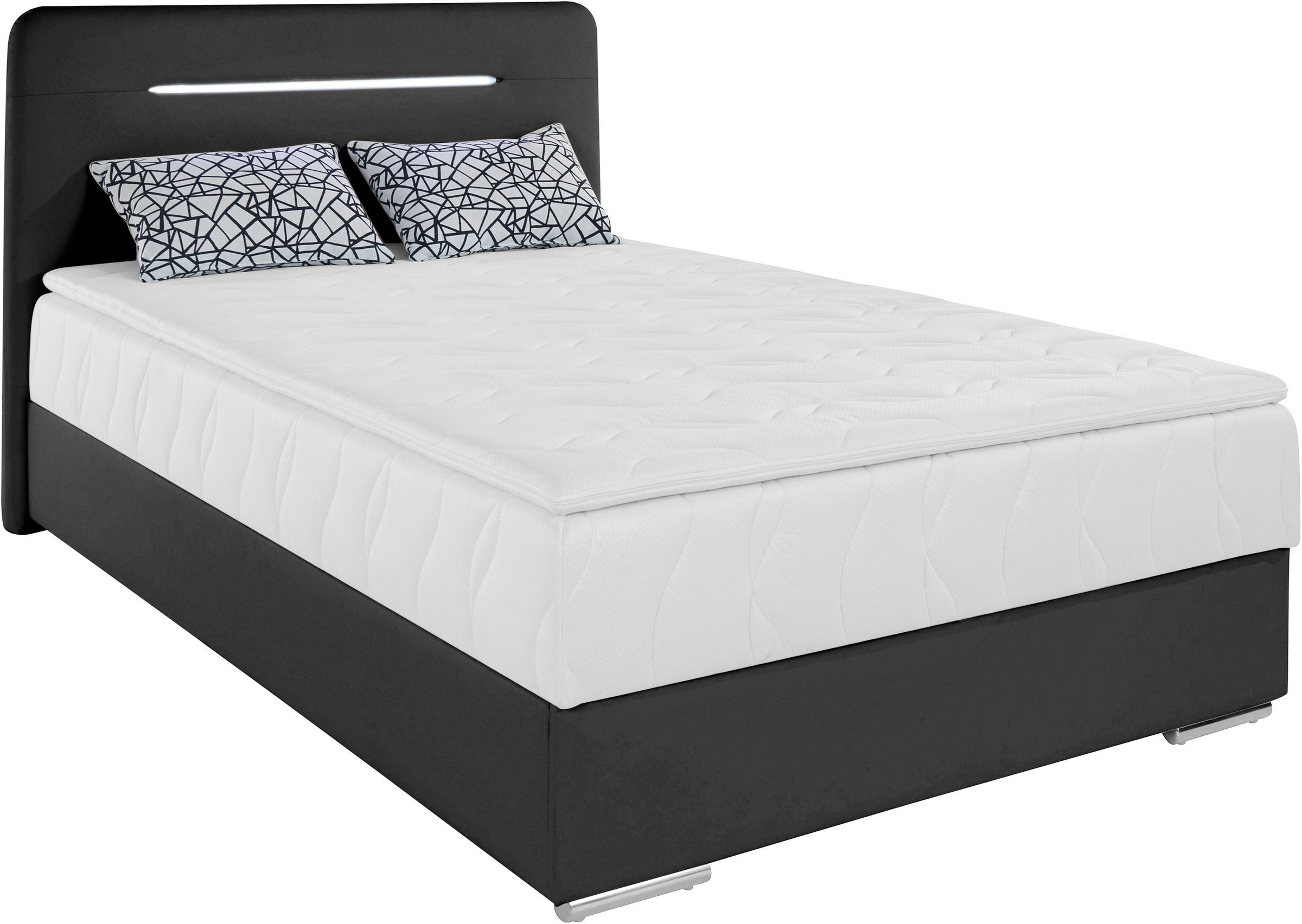 COTTA Boxbett »Lighstar«, inklusive LED-Beleuchtung, Topper, Bettkasten und Zierkissen
