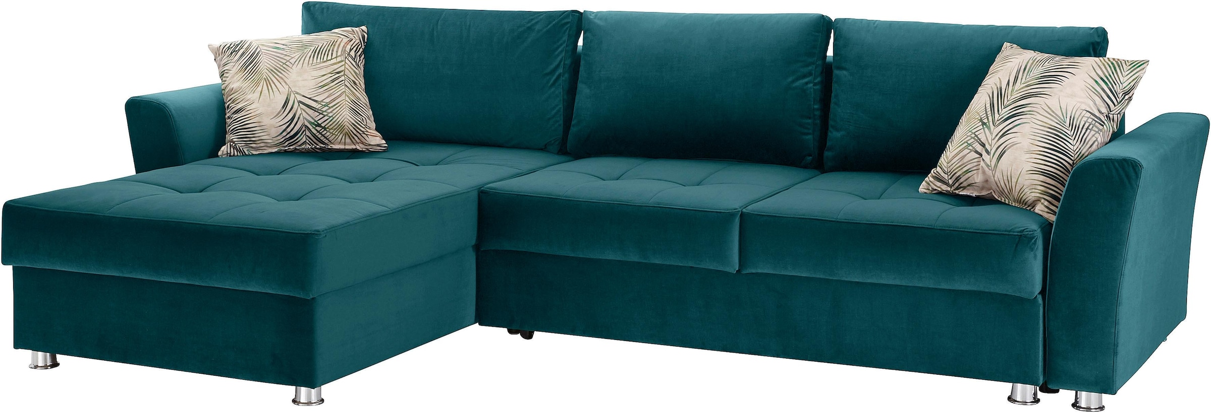 INOSIGN Ecksofa »Torben L-Form«, inkl.Bettfunktion und Bettkasten, Ottomane rechts/links montierbar