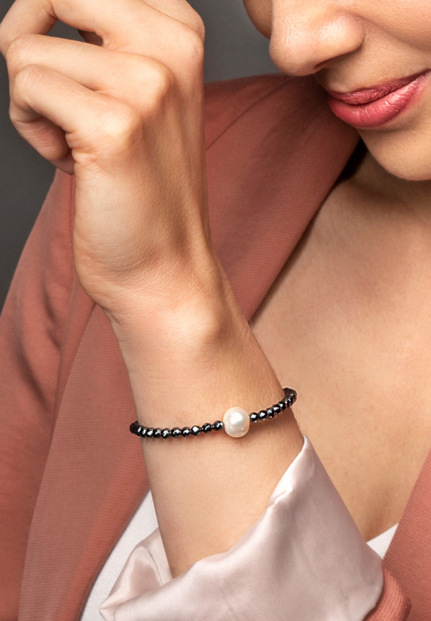 ONE ELEMENT Silberarmband »Hämatit Armband aus 925 Silber«