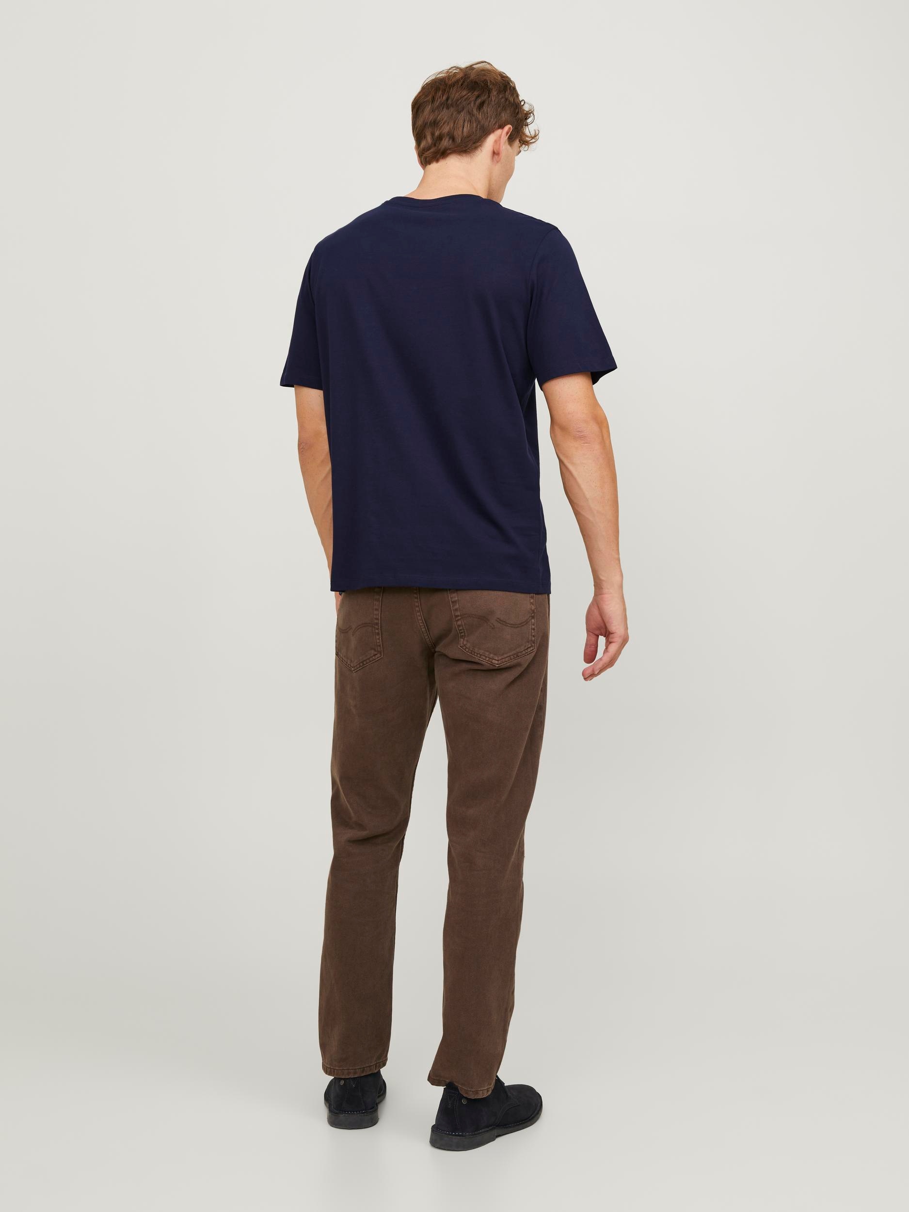 Jack & Jones Rundhalsshirt »JJEPAULOS TEE SS CREW NECK NOOS«, mit Logo Stickerei