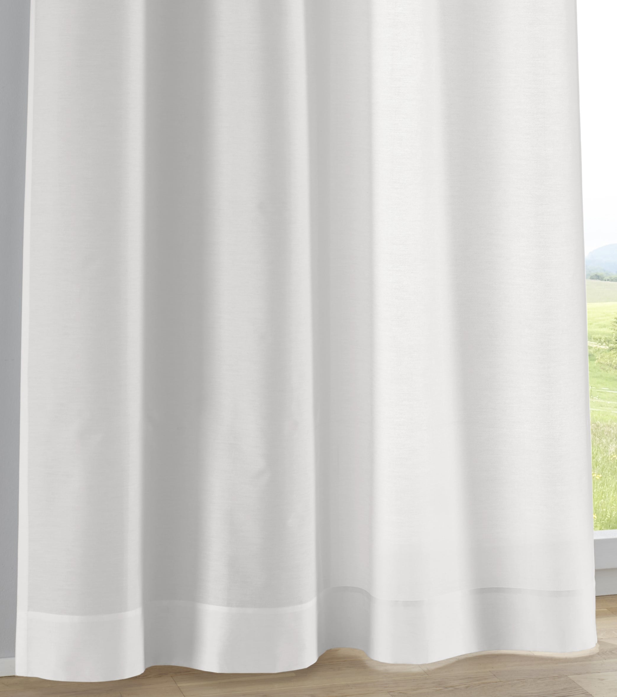 Kutti Vorhang »Jessy weiß« Ösen 1 Stk. tlg. moderne Gardine, silberne Ösen