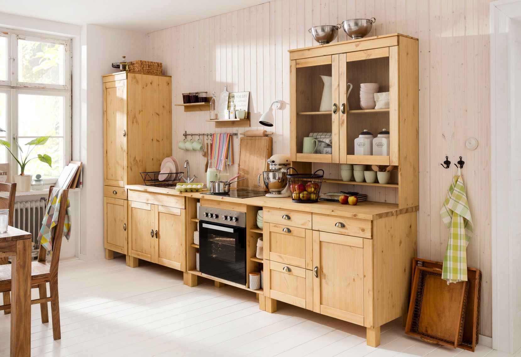 Home affaire Küchenzeile »Oslo«, Breite 350 cm, Arbeitsplatte 35mm stark,  ohne E-Geräte bequem kaufen