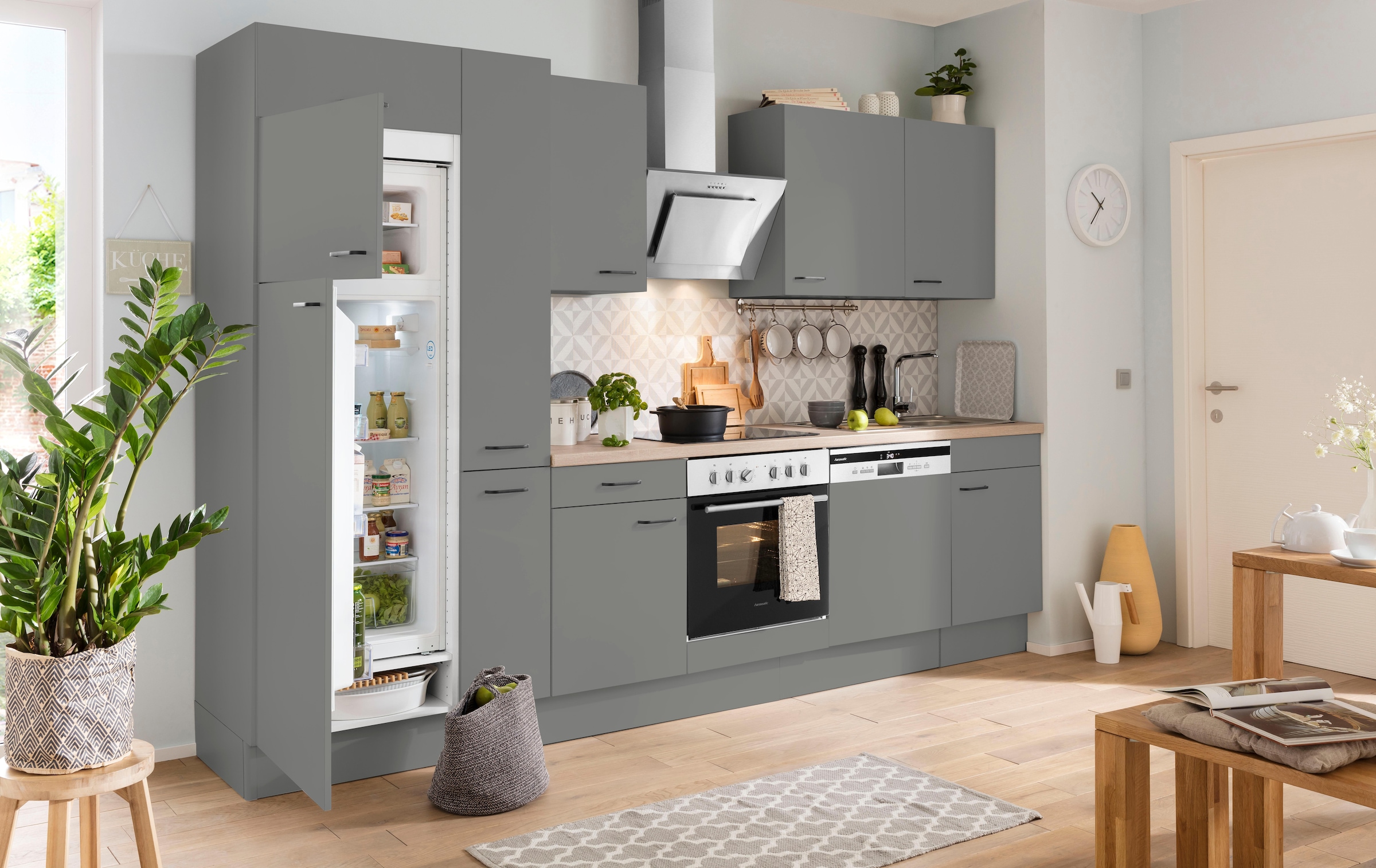 OPTIFIT Küchenzeile »Elga«, Premium-Küche mit bestellen Vollauszug, Soft-Close-Funktion, 280 bequem Breite cm