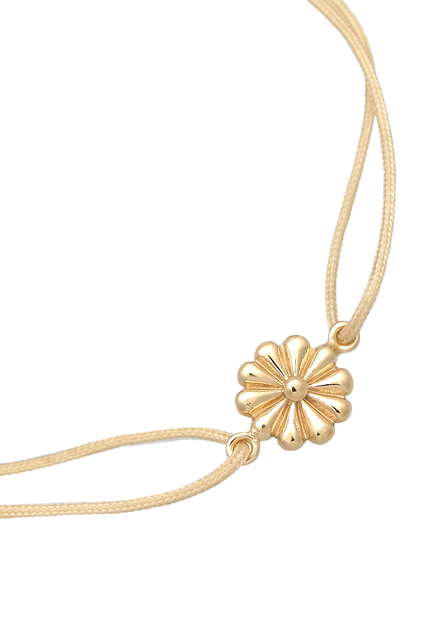 Elli Armkette »Armband Nylon Blüte Flower Anhänger 925 Silber«