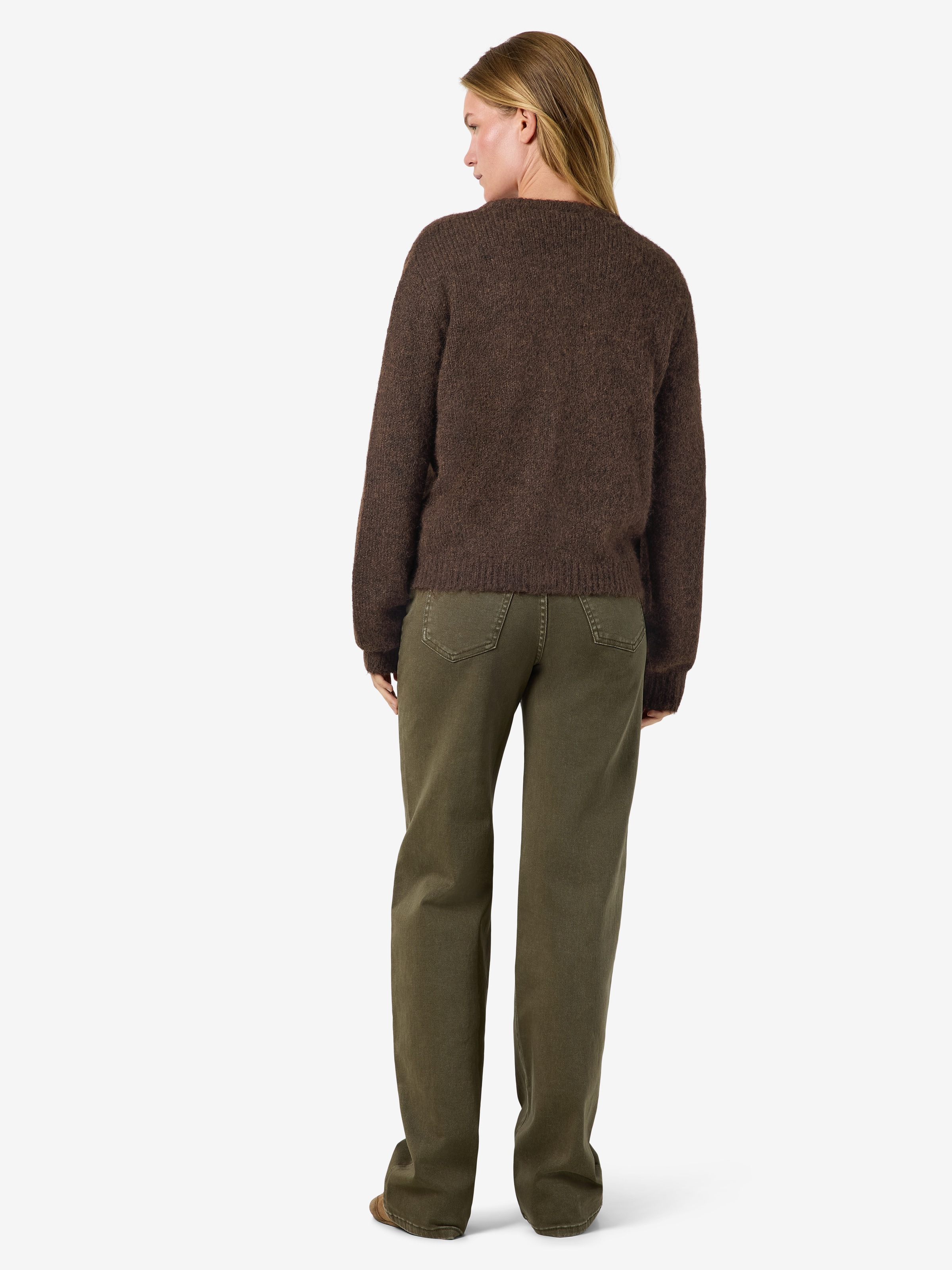 Noisy may Strickjacke »NMSUTTON L/S O-NECK KNIT CARDI NOOS« Materialmix, relaxed fit