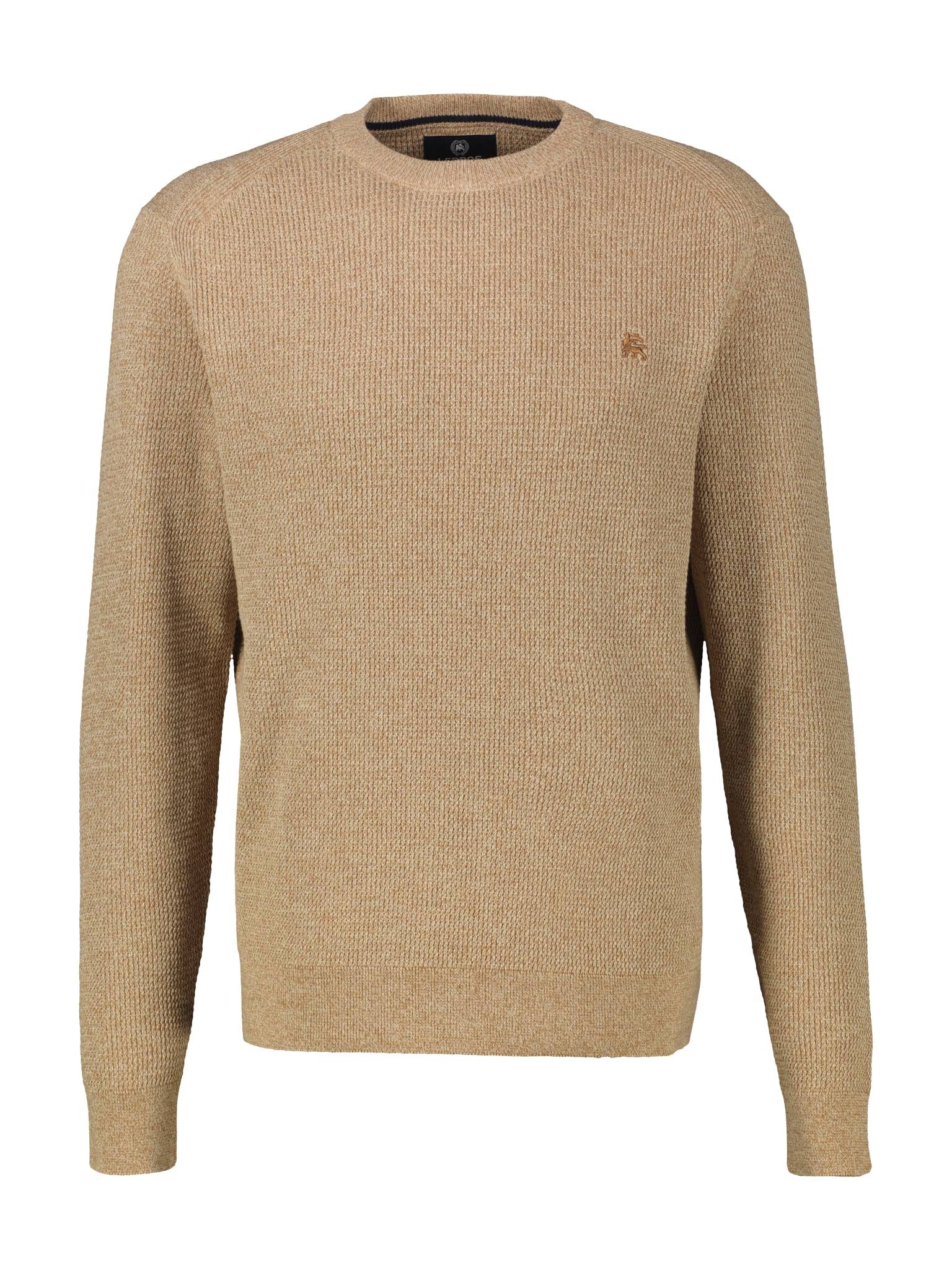 LERROS Strickpullover, mit Logo-Stickerei und in Struktur-Optik