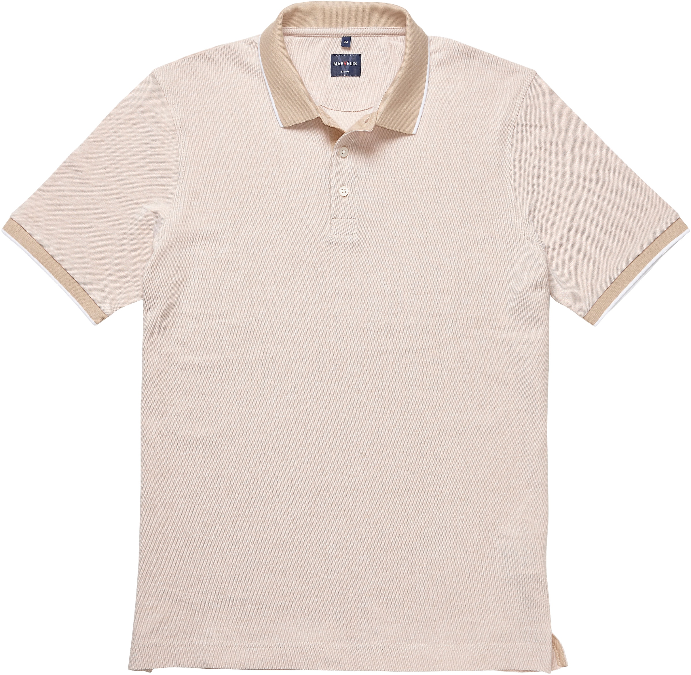 MARVELIS Poloshirt meliert, leicht tailliert