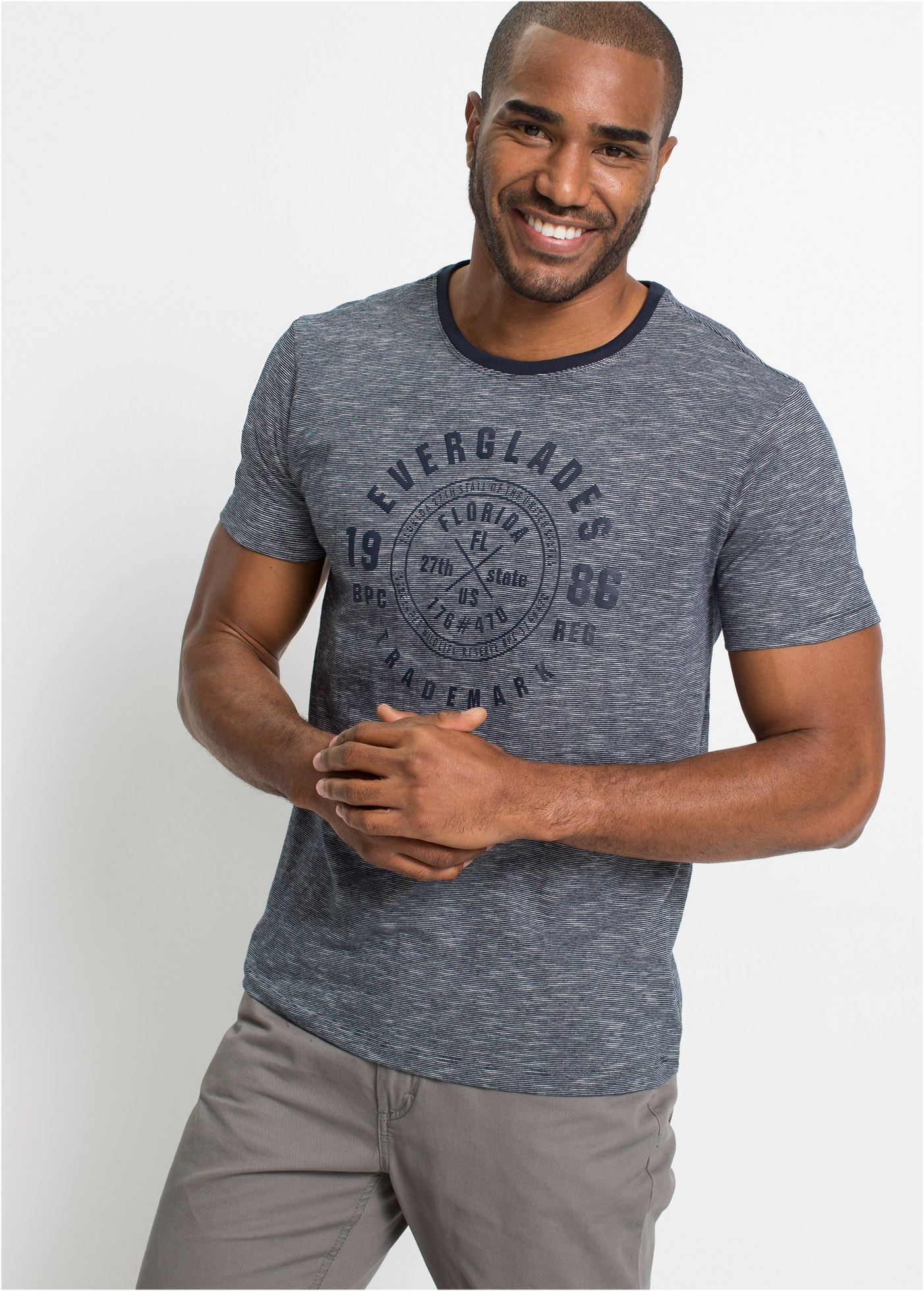 bonprix T-Shirt Packung, 2, 2 Stk. T-Shirt (2er Pack) aus reiner Baumwolle