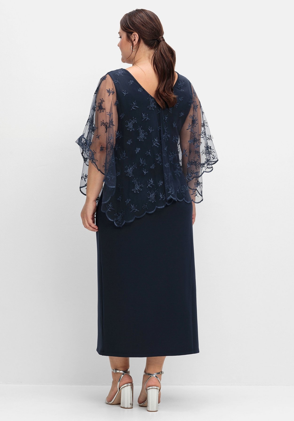 Sheego Abendkleid »Abendkleid im Lagenlook, mit Mesh und Spitze«