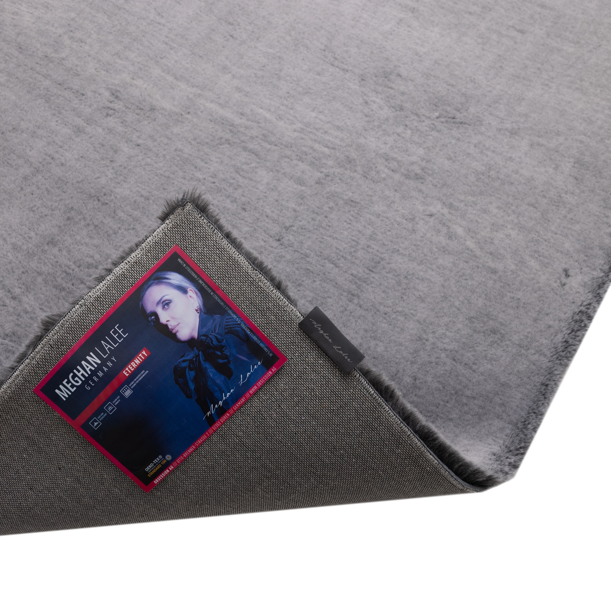 Obsession Fellteppich »Eternity 500« rechteckig 45 mm Höhe Kunstfell, Uni Farben, seidenglänzend, samtweich, weich & kuschelig