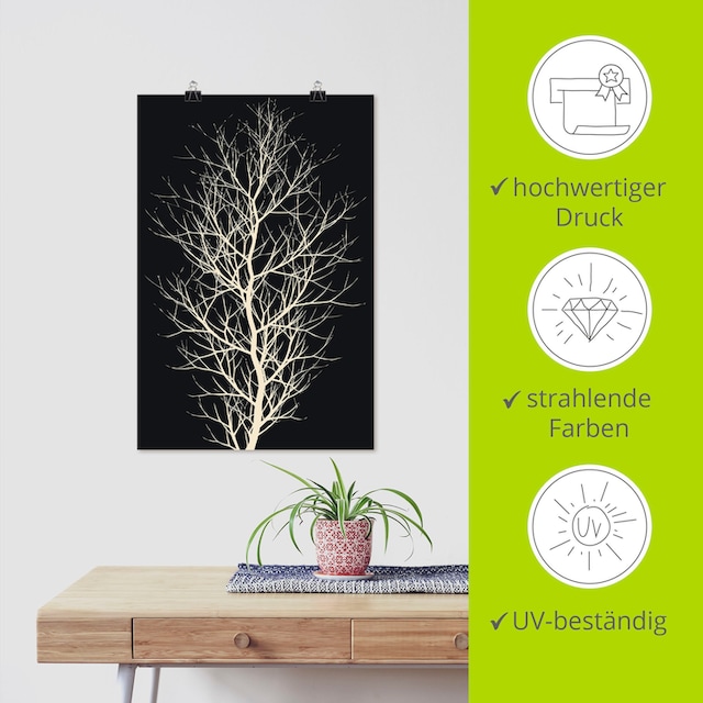 Artland Wandbild »Der schwarze Baum«, Baumbilder, (1 St.), als Alubild,  Leinwandbild, Wandaufkleber oder Poster in versch. Größen auf Raten  bestellen