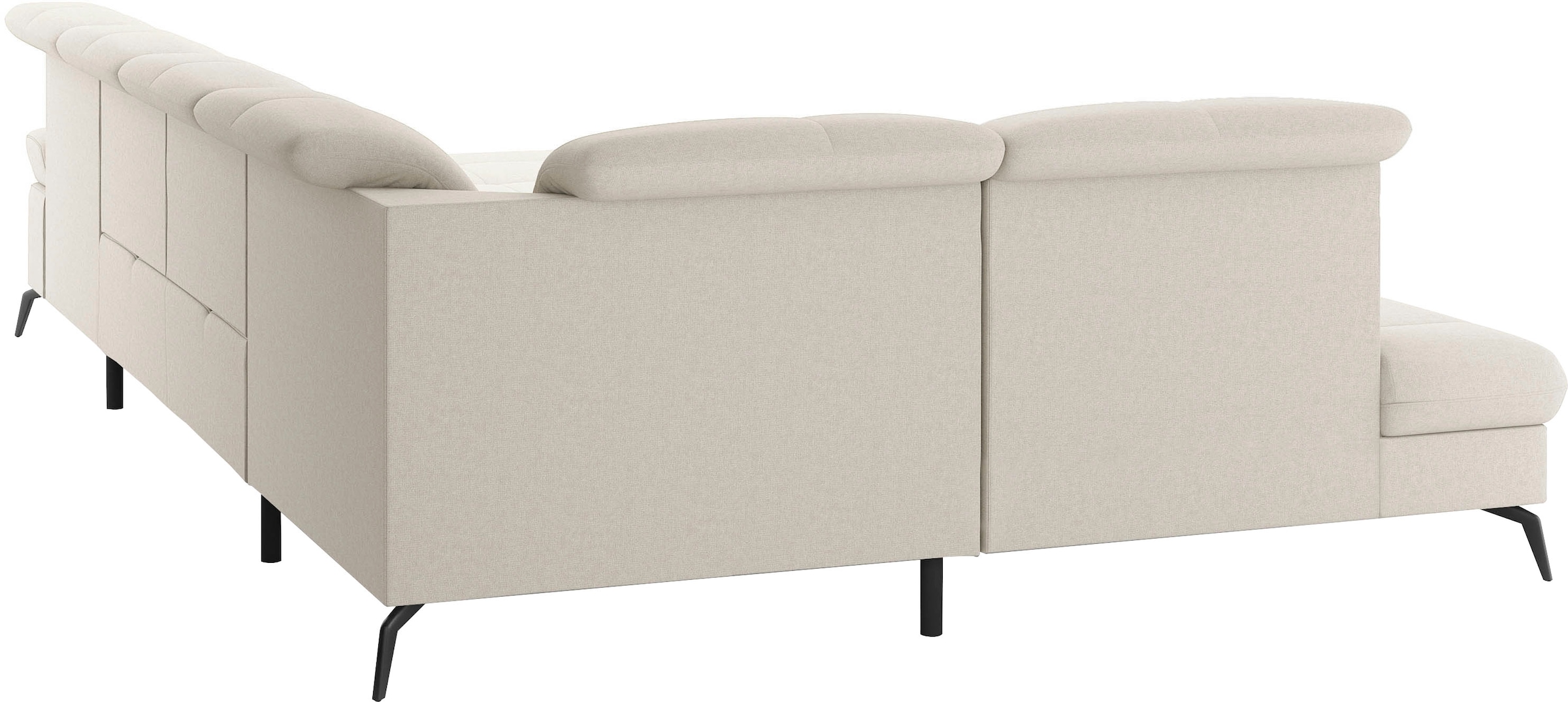 sit&more Wohnlandschaft »Amica, U-Form, inkl. Sitztiefenverstellung und Armteilverstellung«, wahlweise mit Kopfteilverstellung, Bettfunktion und Bettkasten