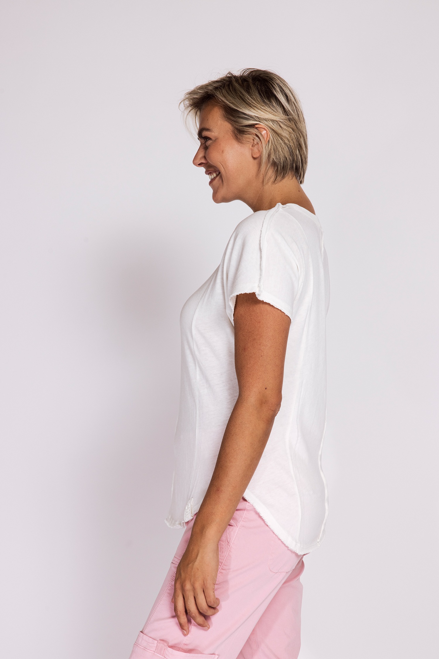 Zhrill Kurzarmshirt »ROSAY« mit ausgefransten Details