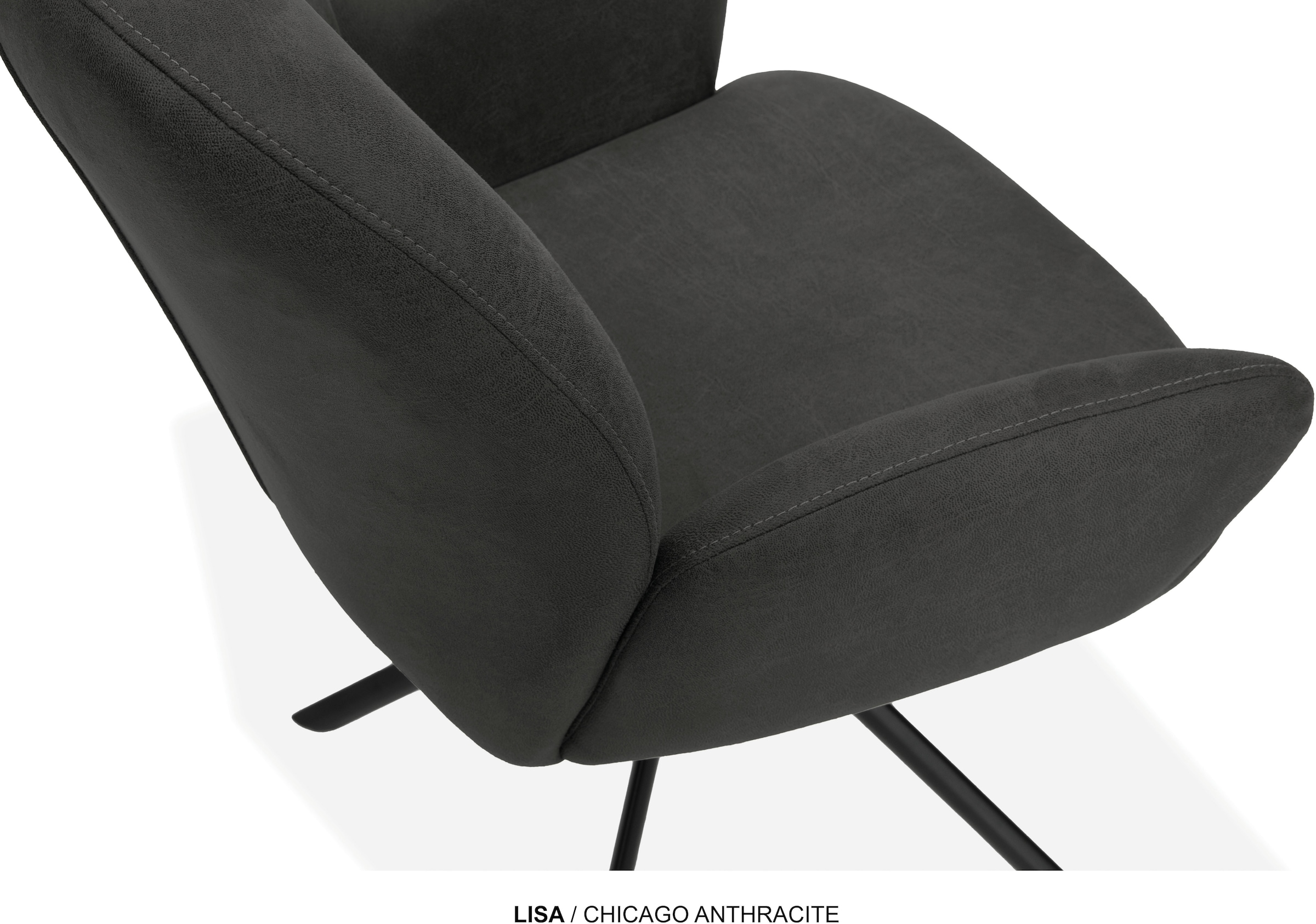 OMG Design Esszimmerstuhl »Lisa« (Set) 1 Stk.Drehstuhl mit auto-return, Armlehnenstuhl