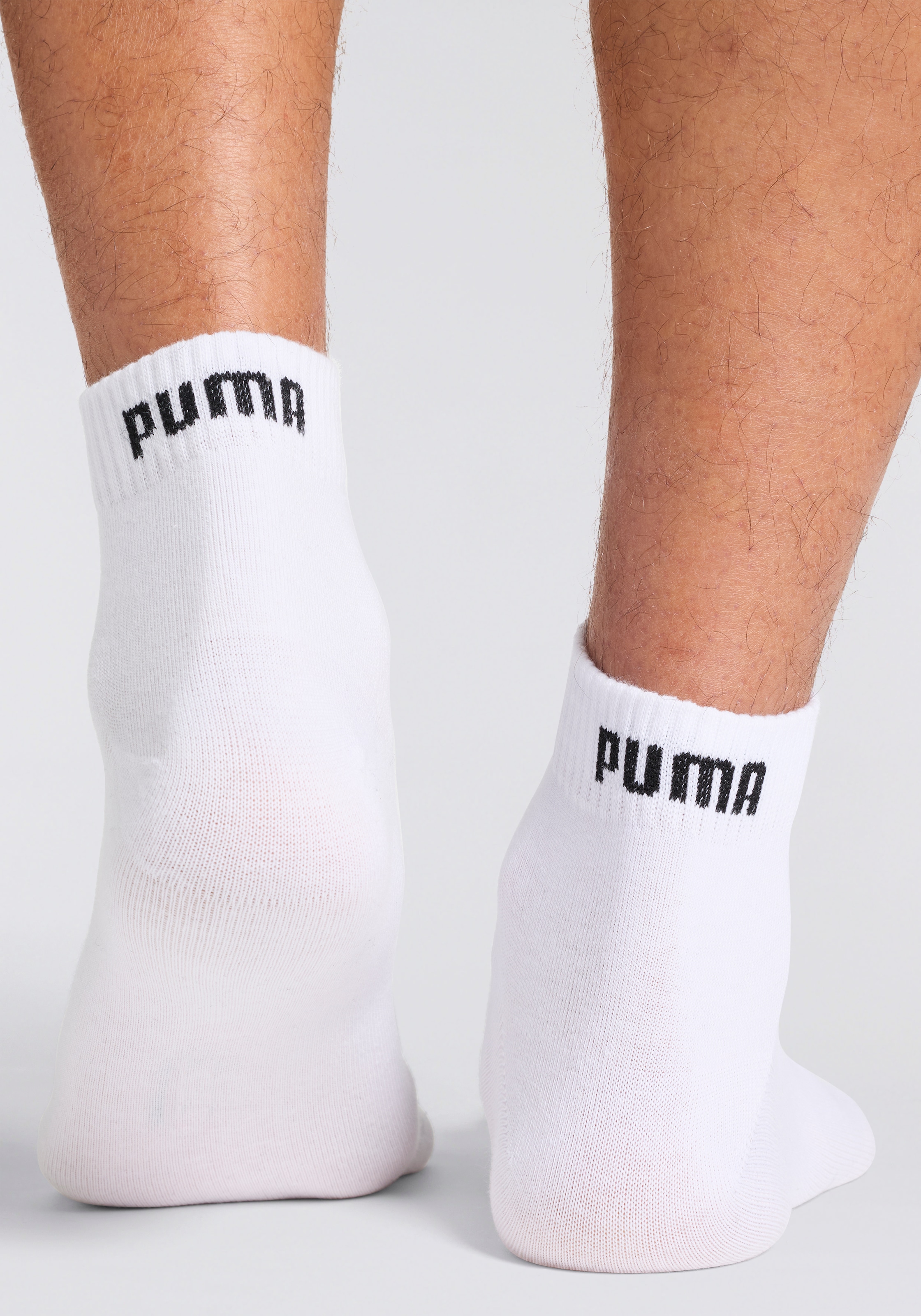 PUMA Kurzsocken »PUMA UNISEX QUARTER PLAIN 3P« 3 Paar,  Atmungsaktiv, Rippenbündchen, weiche Baumwollmischung
