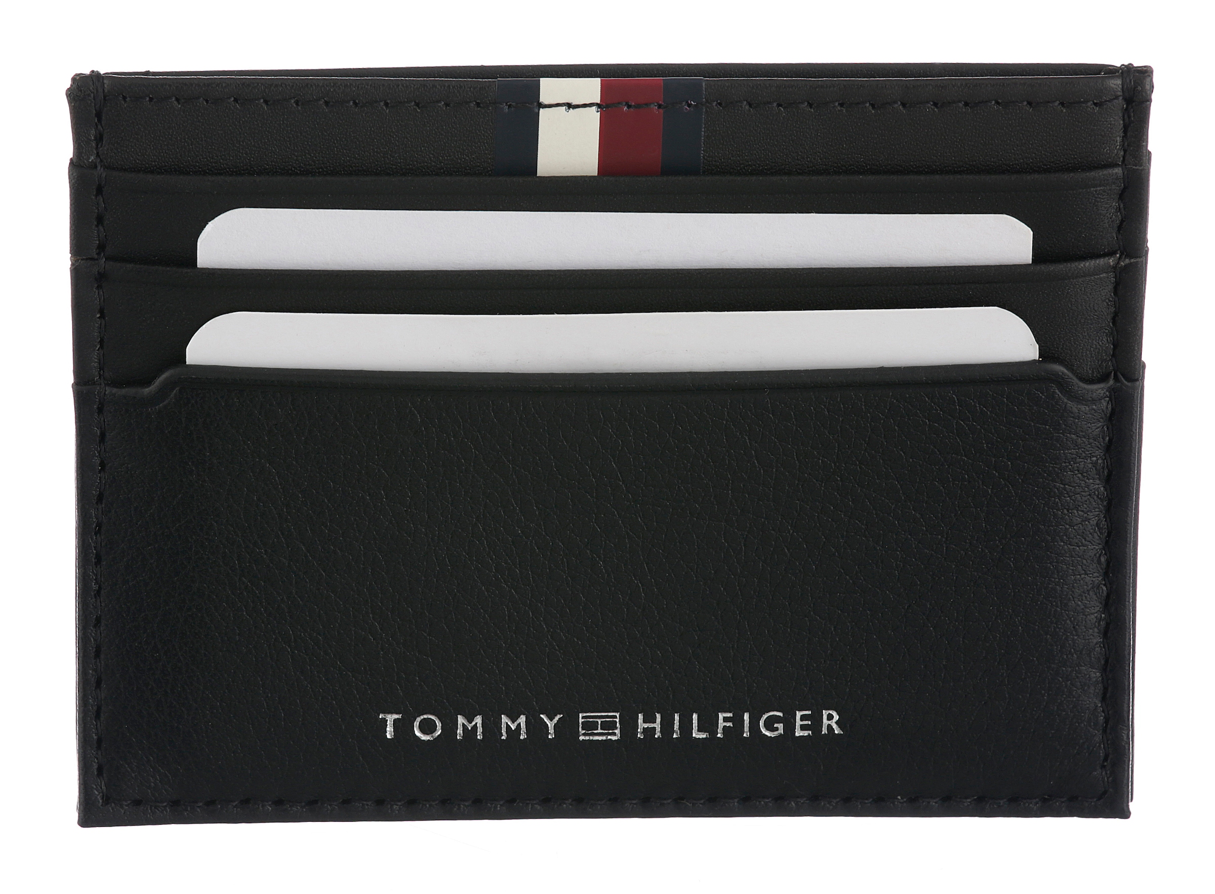 Tommy Hilfiger Kartenetui »TH PREM LEA CC HOLDER« , Unisex Geldbeutel, Portemonnaie mit Logo-Schriftzug