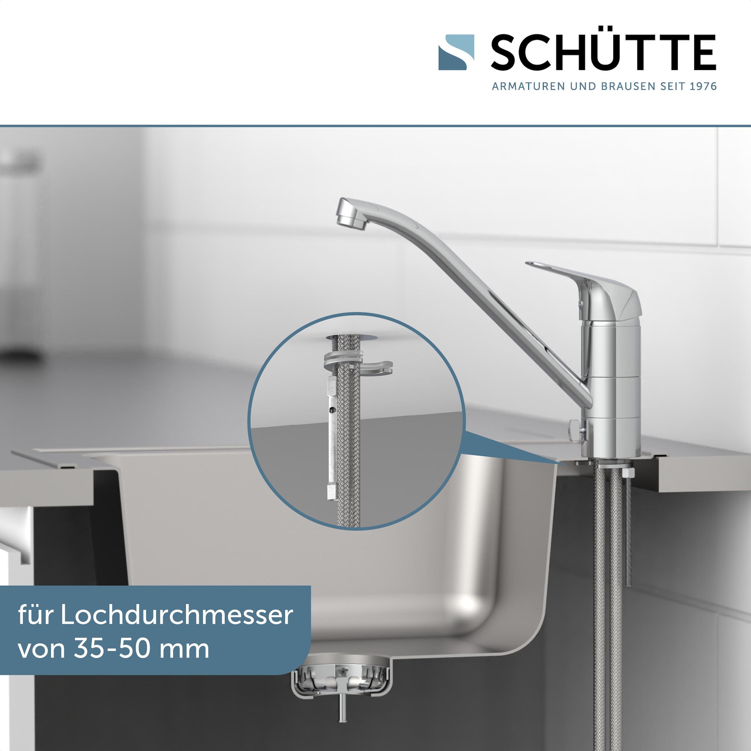 Schütte Spültischarmatur »LUCA«, für Unterfenster-Montage, Wasserhahn Küche in Chrom, Hochdruck