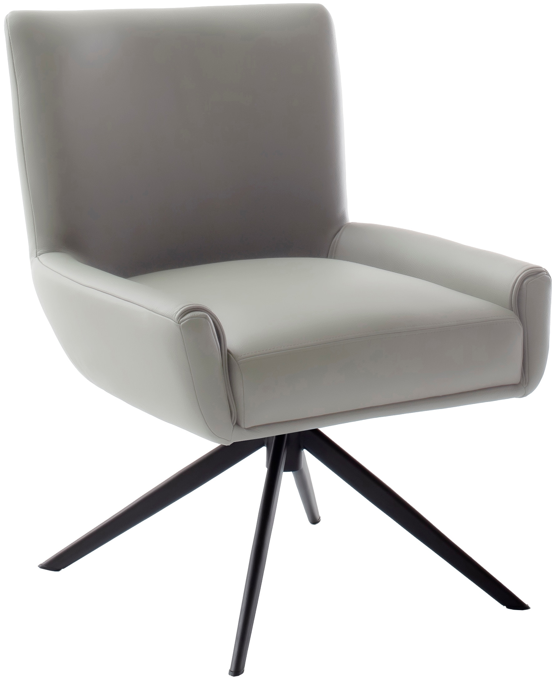 MCA furniture 4-Fußstuhl »WILSON Esszimmerstuhl, Armlehnstuhl, Polsterstuhl, modern«, (Set), 1 St., Leder, Stuhl, Armlehnenstuhl, drehbar, Taschenfederkern, belastbar 160 kg,XXL