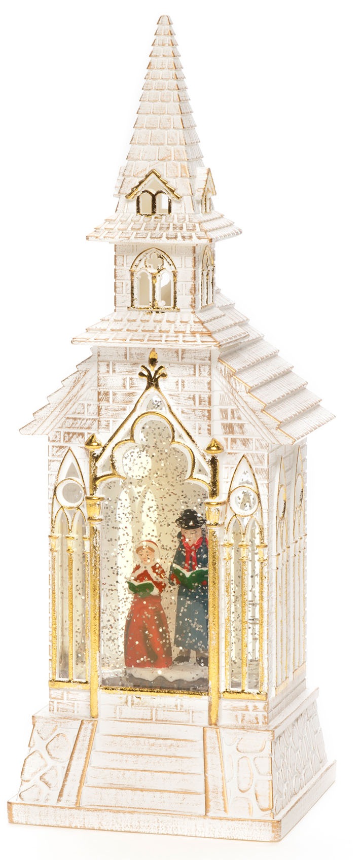 KONSTSMIDE LED Laterne »Weihnachtsdeko«, 1 flammig-flammig, LED Kirche, weiß, wassergefüllt