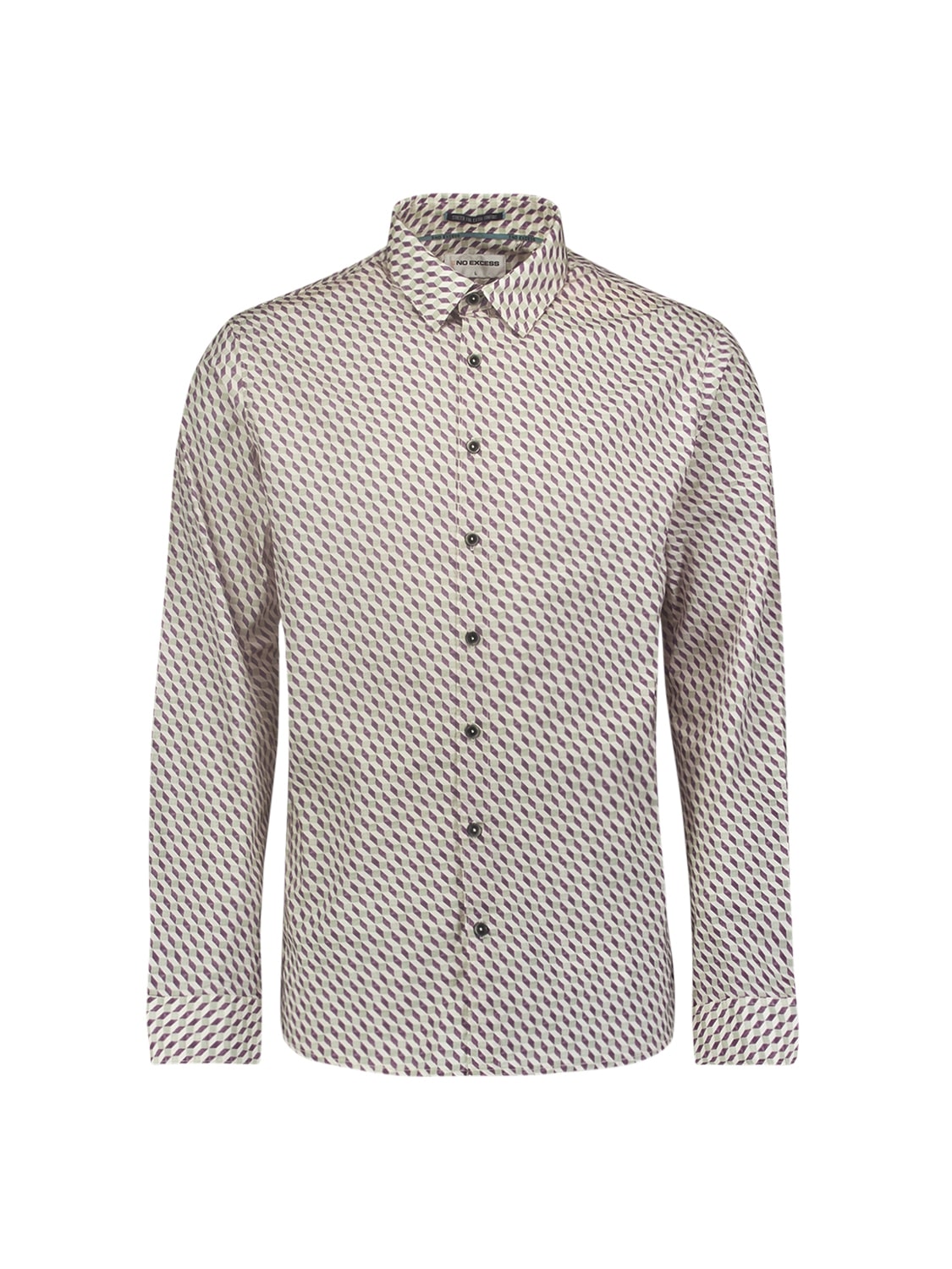 NO EXCESS Langarmhemd mit Muster