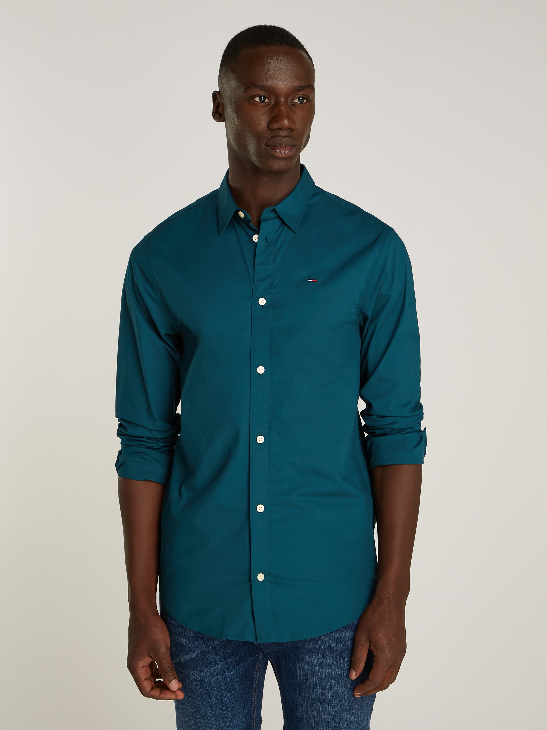 Langarmhemd »Sabim Stretch Hemd Shirt«, Stretch Hemd, Premium, Slim Fit, mit Elasthan