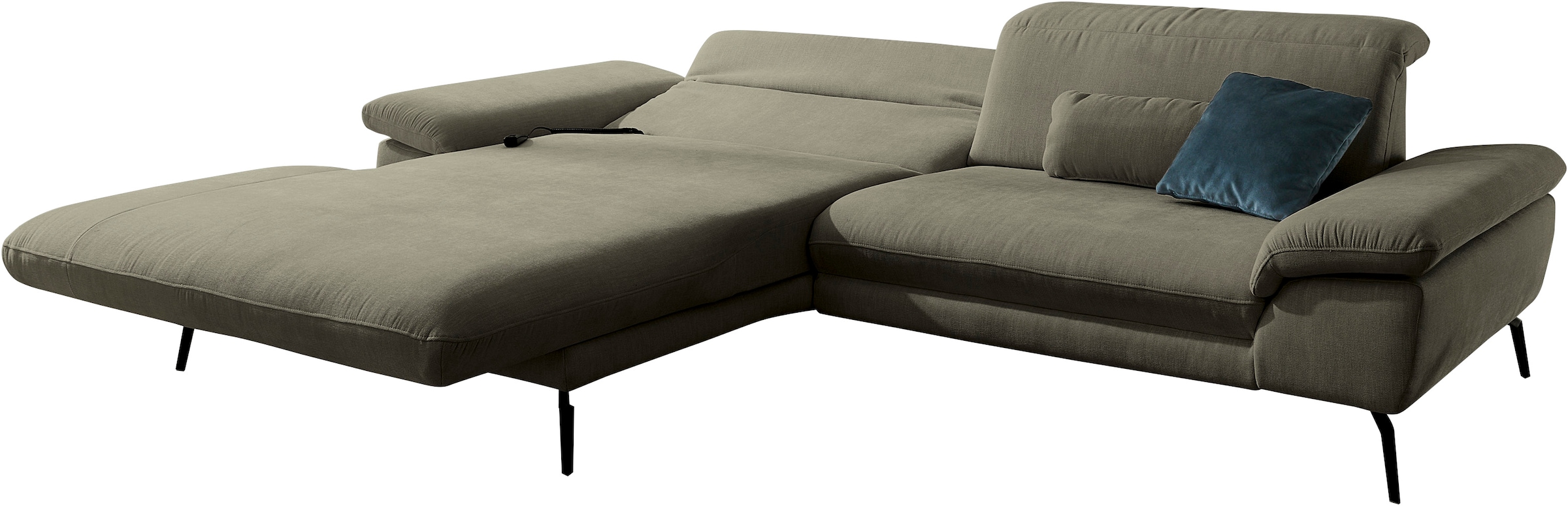 Die PlanBar Ecksofa »MP-IN22025 L-Form«, mit Kopfteilverstellung, wahlweise mit motorischem Canape