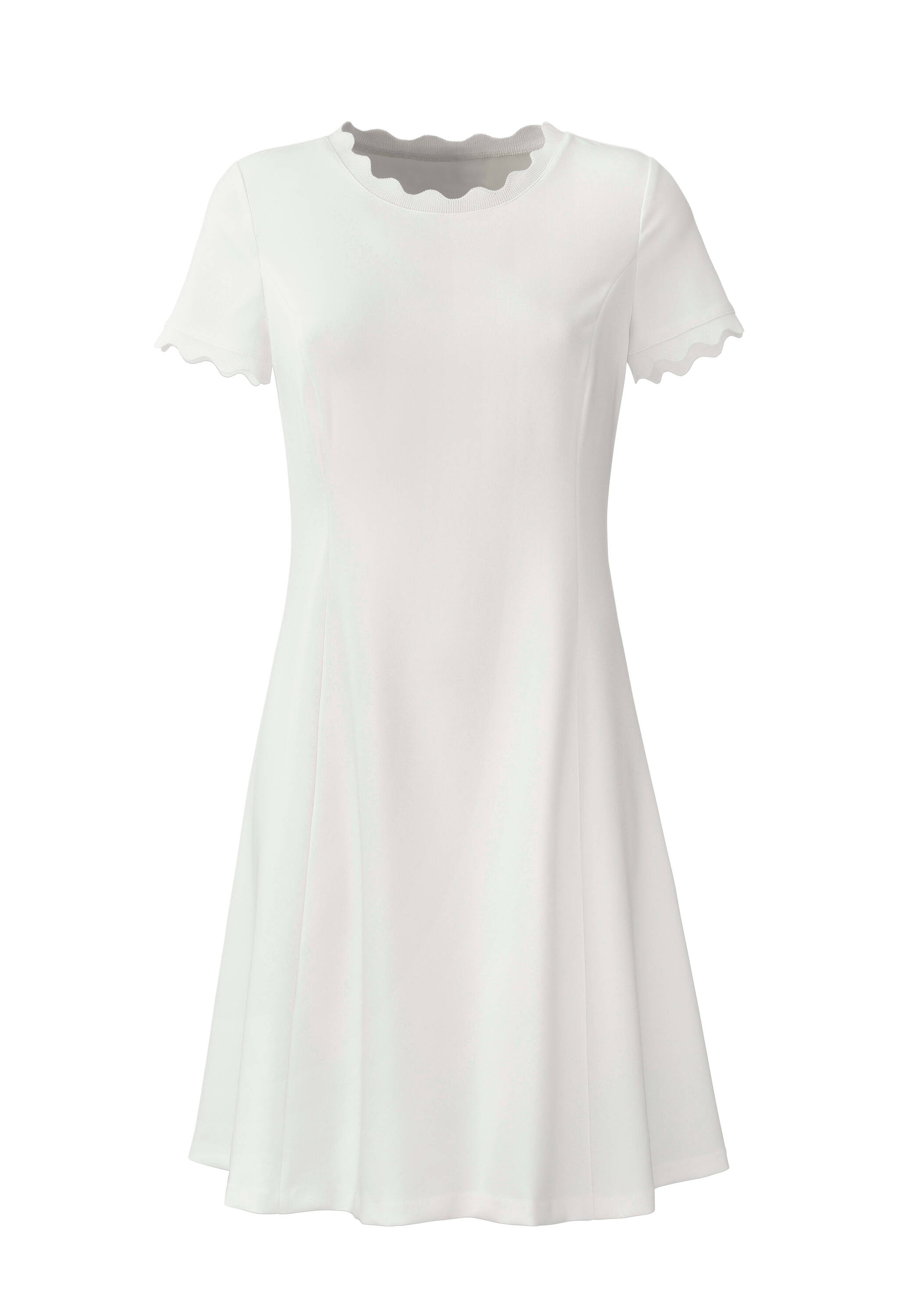 heine Sommerkleid »Kleid Sommerkleid mit Wellenkanten« Ohne Taschen