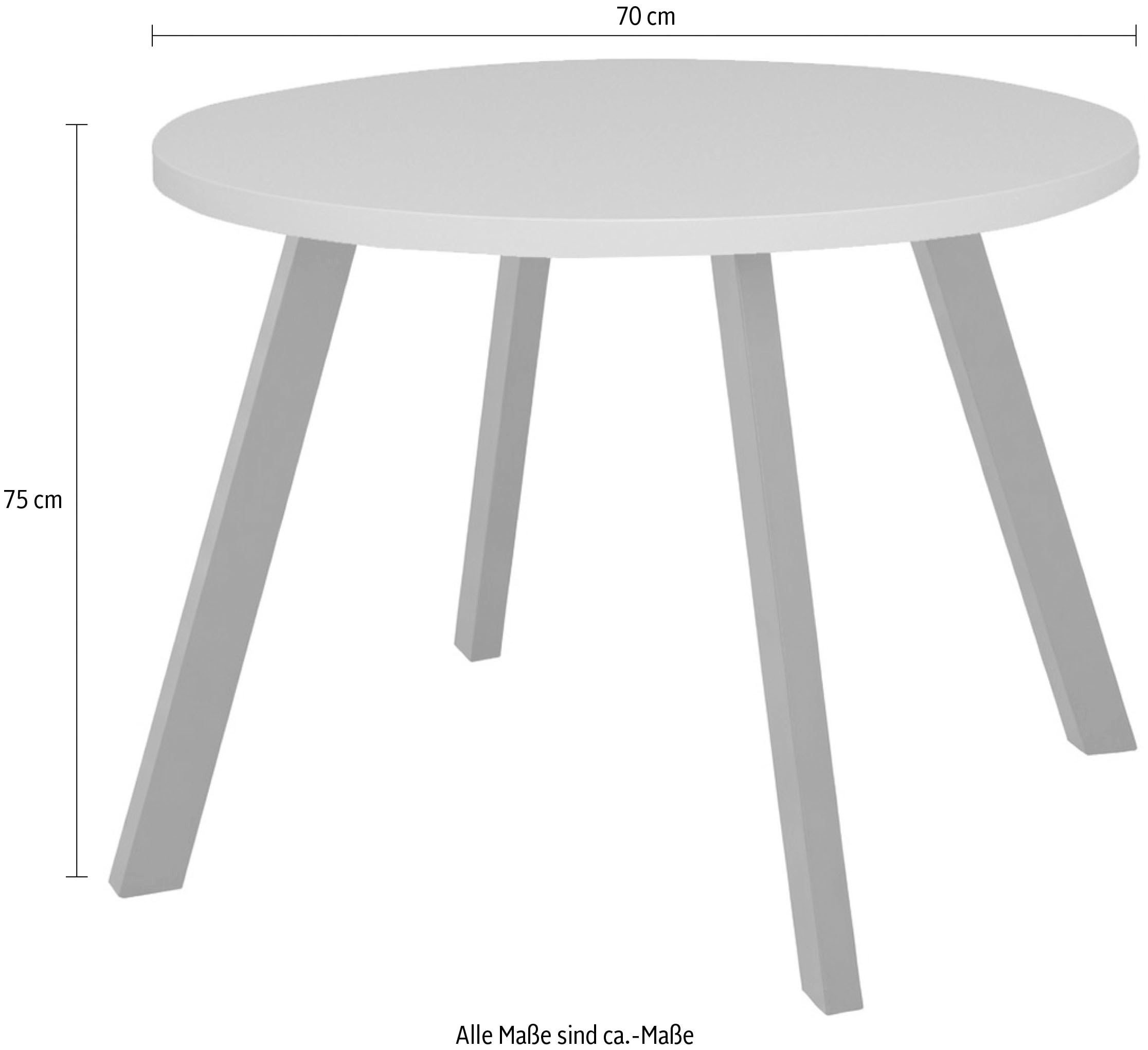Mäusbacher Bistrotisch »Big Bistro Metall« Runde Platte  Ø 70 cm H 75 cm