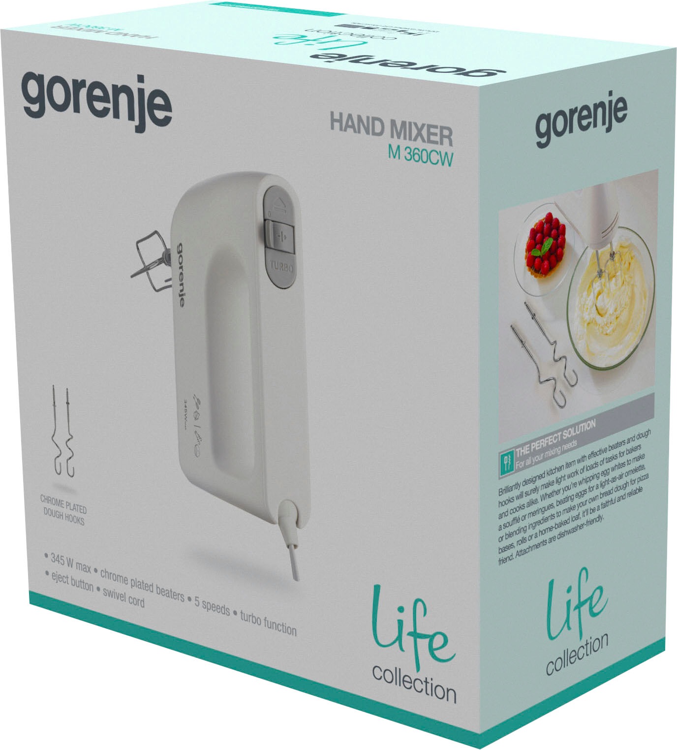 GORENJE Handmixer »M 360 CW«, 345 W, 345 Watt AC Motor